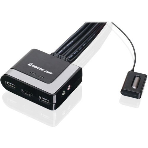 IOGEAR GCS62HU 2-port HD cable KVM switch with audio for two computers — view 2