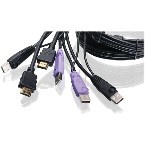 IOGEAR GCS62HU 2-port HD cable KVM switch with audio for two computers — view 3