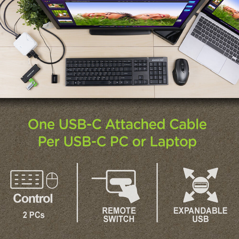 IOGEAR GCS72CC 2-port 4K USB-C KVM switch with DisplayPort output — view 9