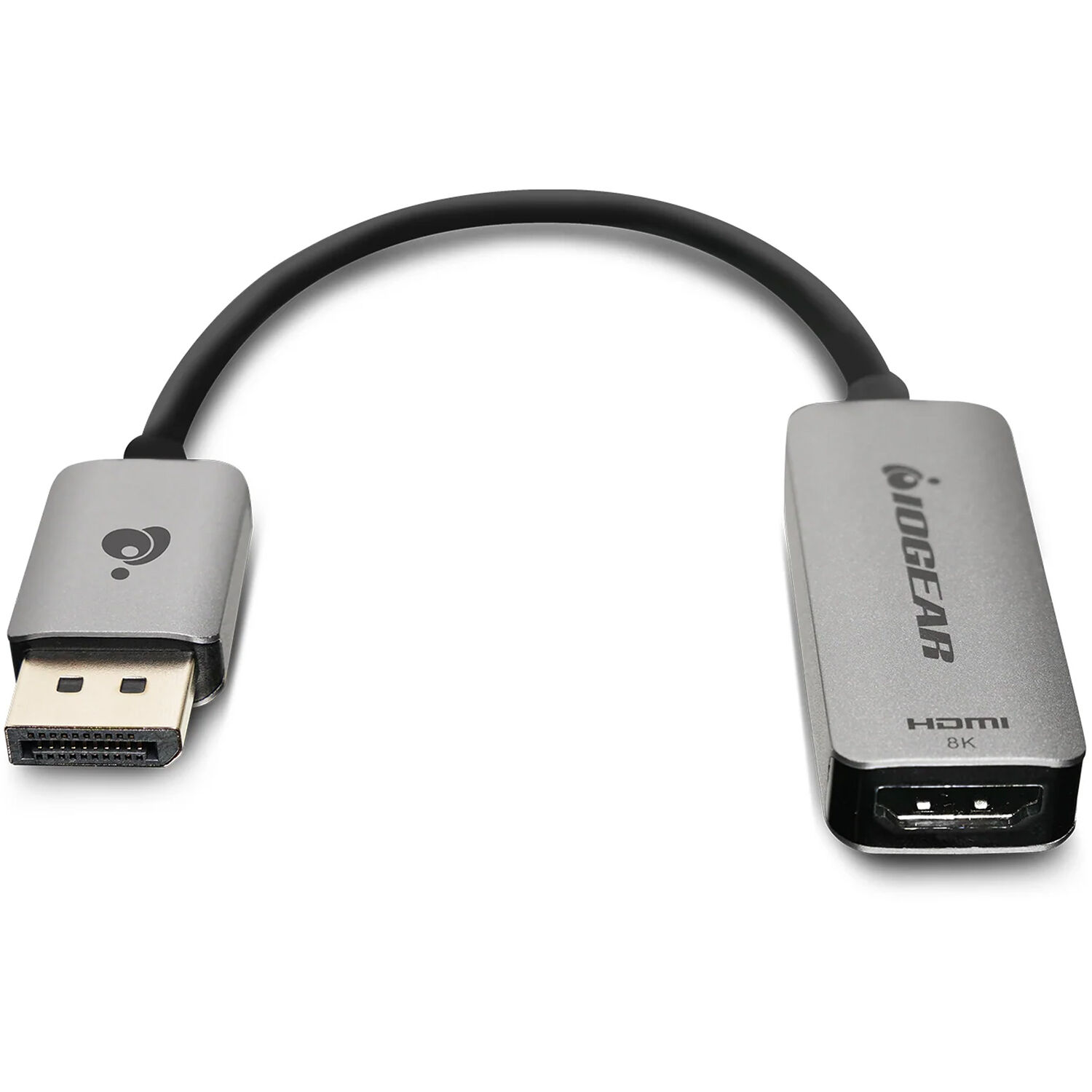 IOGEAR 8K DisplayPort to HDMI adapter, GDPHD8KA, HDR10+, HDCP 2.3 — view 2
