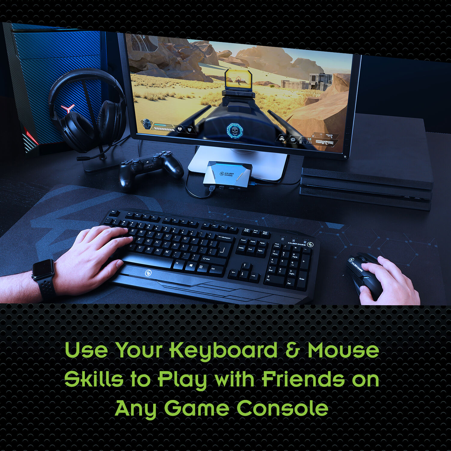 IOGEAR GES1337 keyboard and mouse switch for PC, PS4, Xbox One, and Nintendo Switch, TAA compliant — view 7