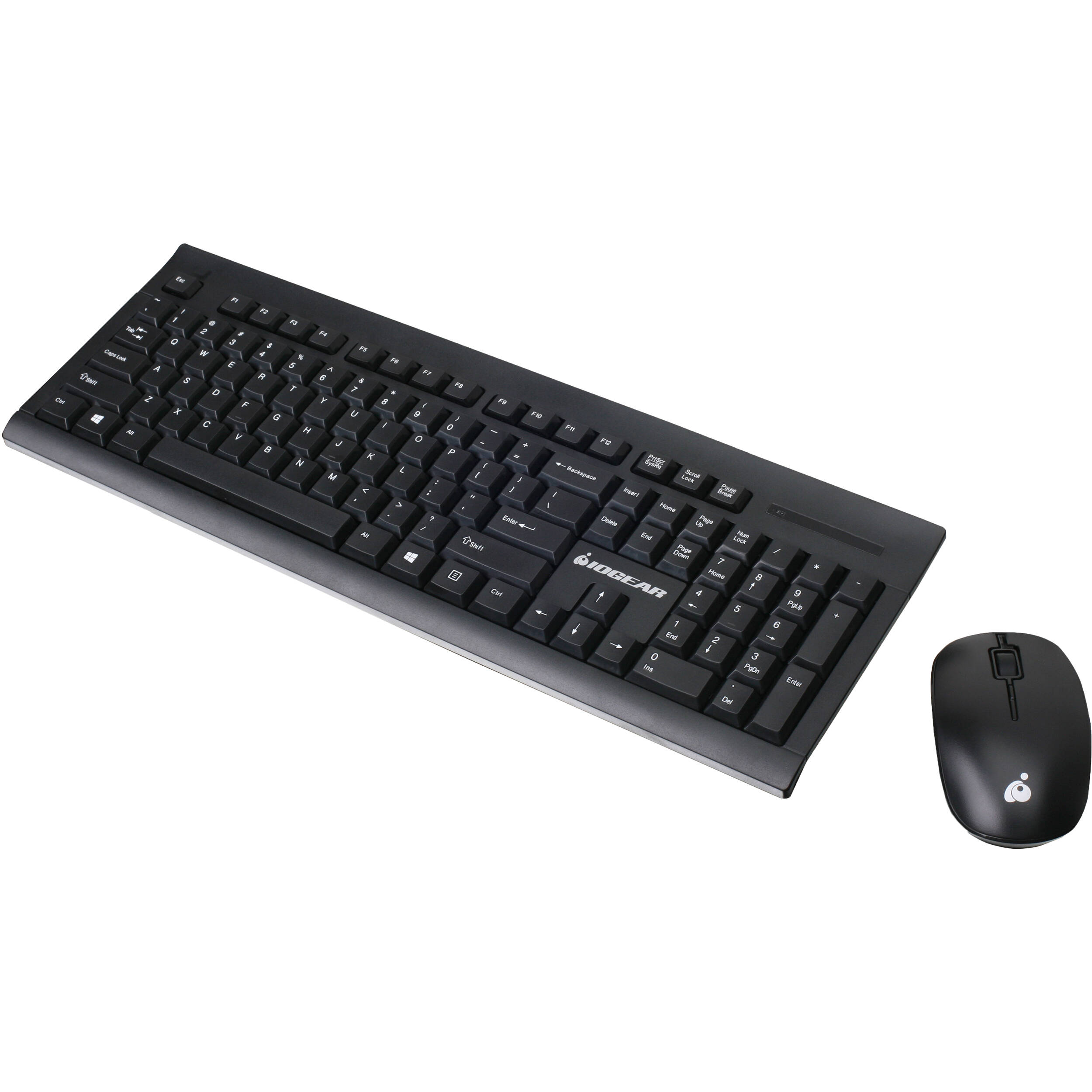 IOGEAR GKM552RB 2.4 GHz wireless keyboard and mouse combo with USB receiver — view 2