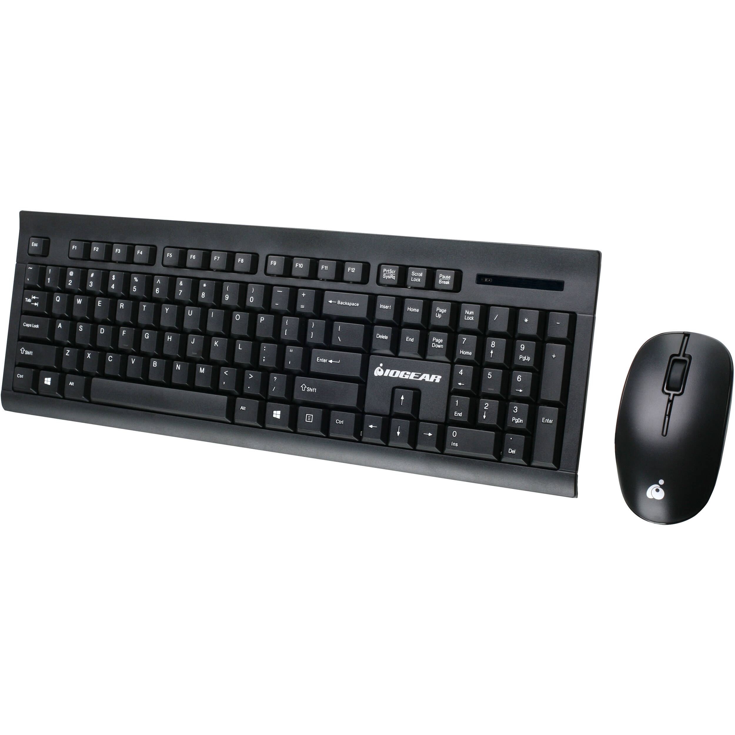 IOGEAR GKM552RB 2.4 GHz wireless keyboard and mouse combo with USB receiver — view 3