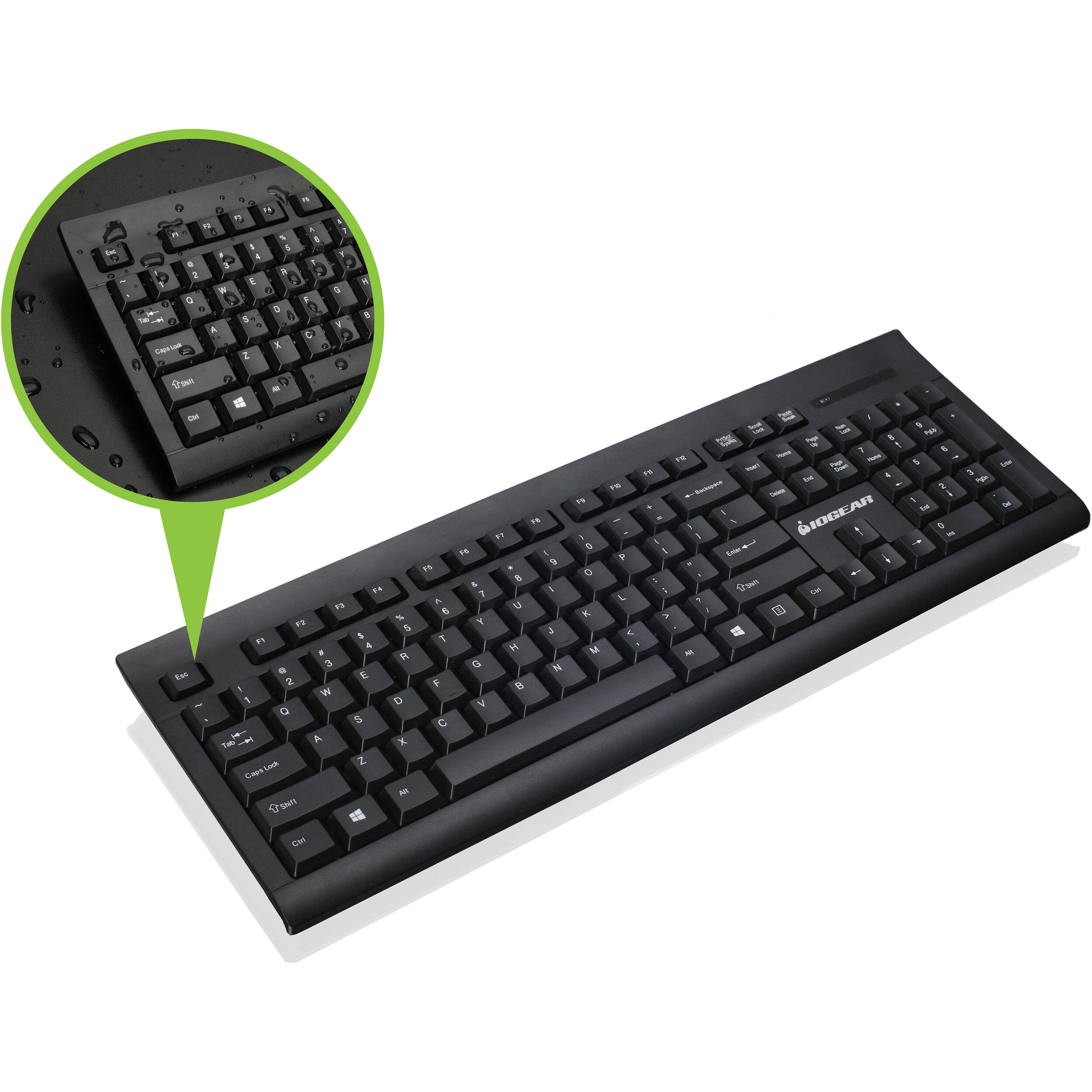 IOGEAR GKM552RB 2.4 GHz wireless keyboard and mouse combo with USB receiver — view 5