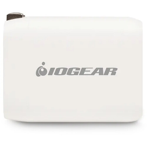 IOGEAR GearPwr Dual USB-C 65W GaN wall charger with included USB-C cable — view 4