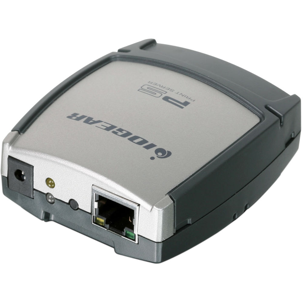 IOGEAR GPSU21 USB 2.0 1-port desktop print server for sharing one printer over Ethernet — view 3