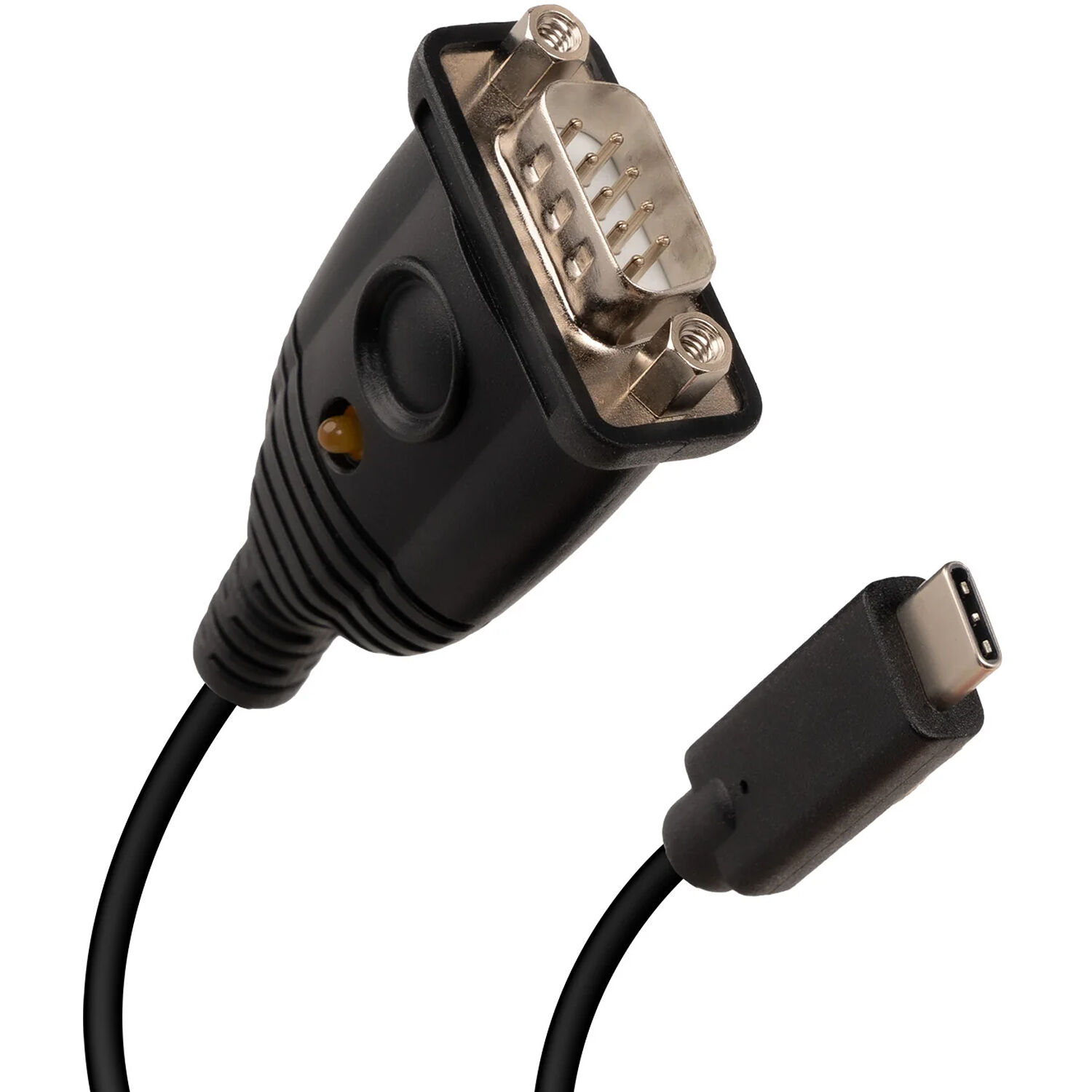 IOGEAR GUC232C USB-C to DB9 RS-232 serial adapter with 17 in cable — view 2