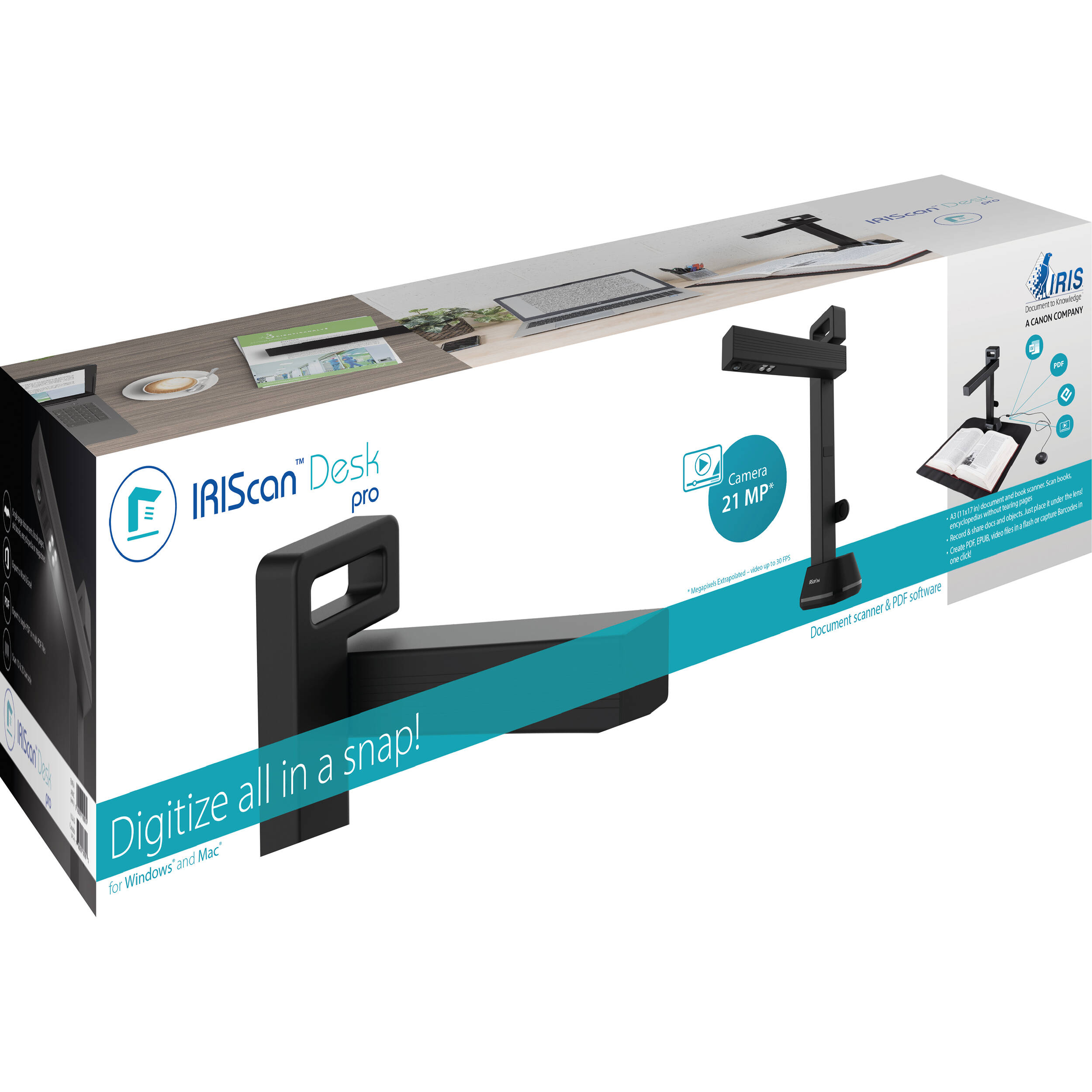 IRIS IRISCAN DESK 6 PRO A3 overhead camera document scanner for books and large pages — view 14