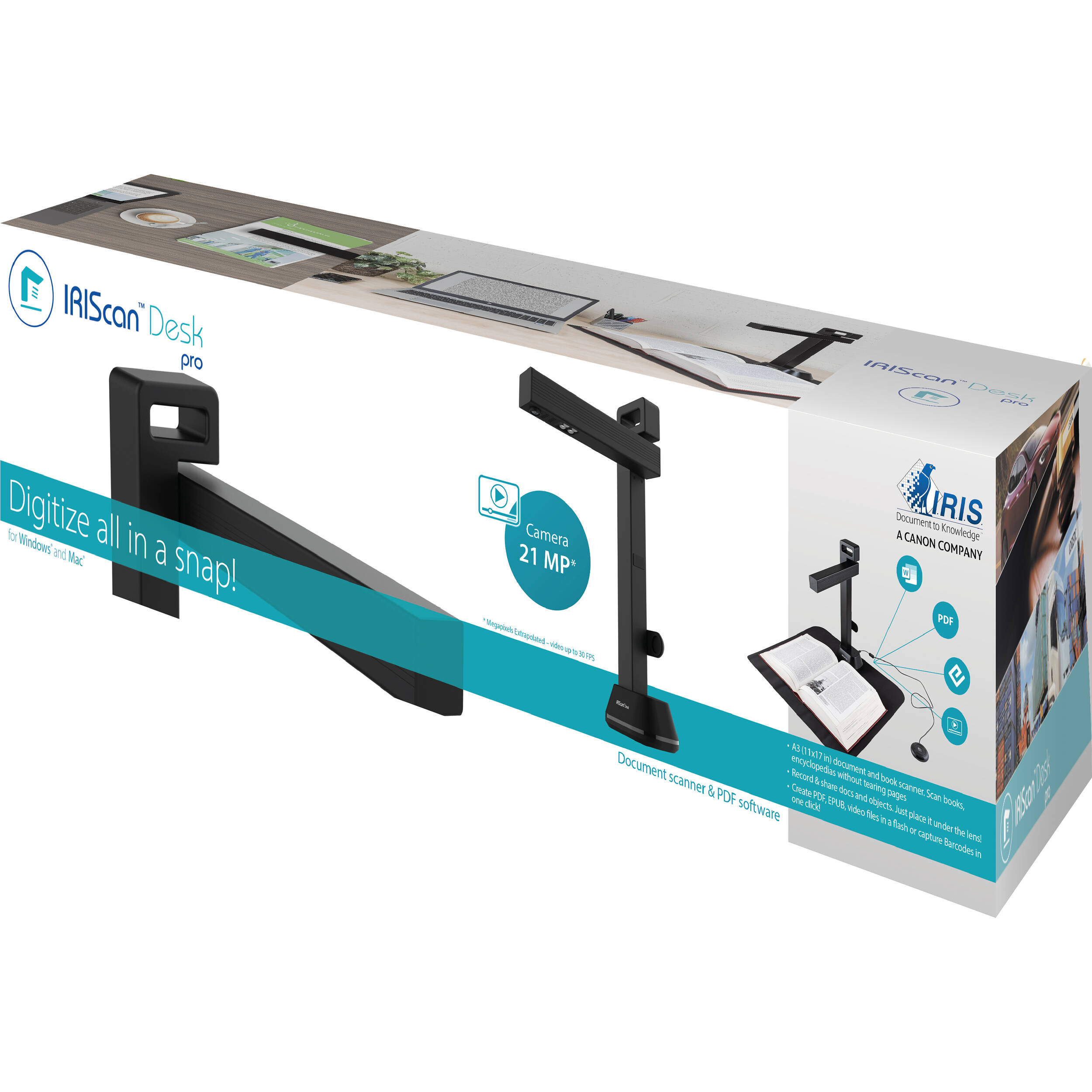 IRIS IRISCAN DESK 6 PRO A3 overhead camera document scanner for books and large pages — view 15