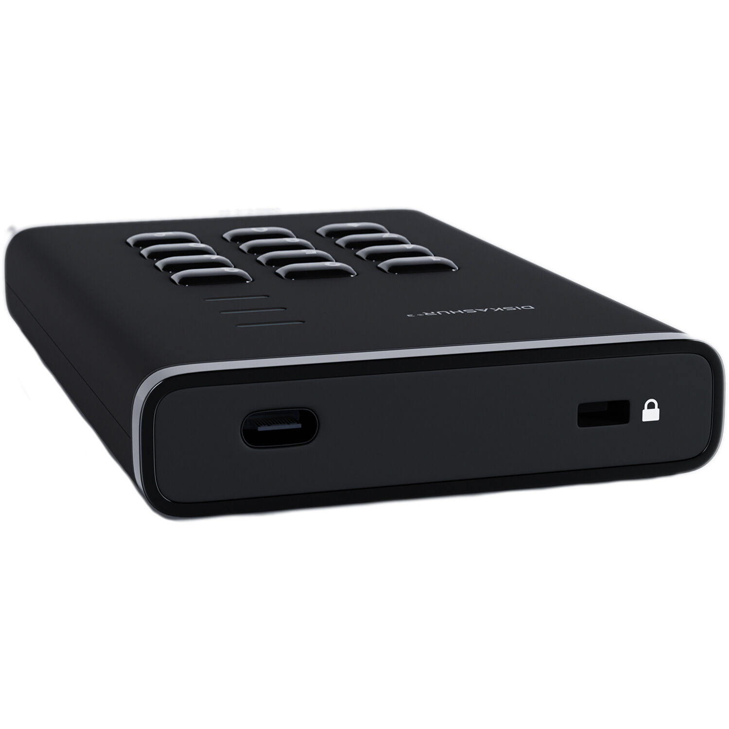 Kanguru DISKASHUR3 HDD 2 TB encrypted external hard drive with AES 256-bit security — view 5