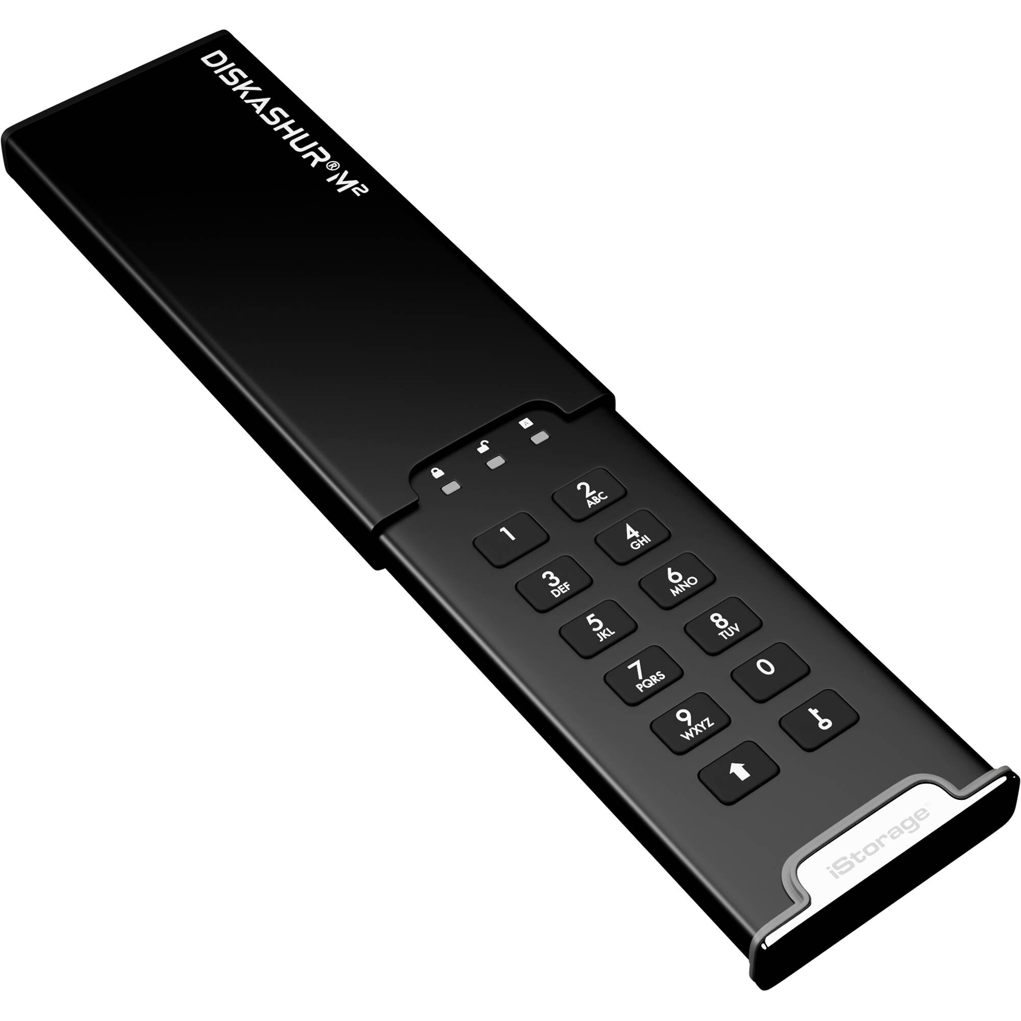 iStorage DiskAshur M2 2 TB secure PIN-protected external SSD — view 3