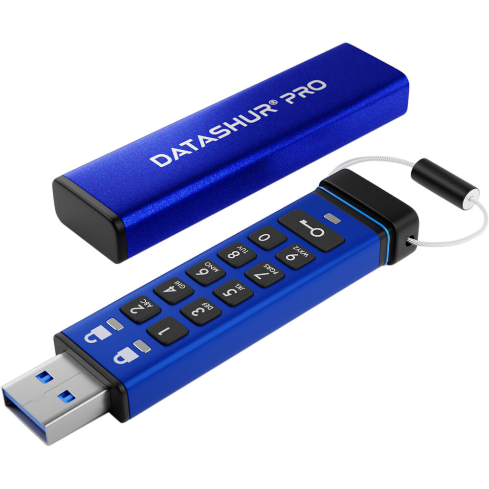 iStorage datAshur PRO 8GB secure PIN-protected USB flash drive with FIPS 140-2 Level 3 security — view 2