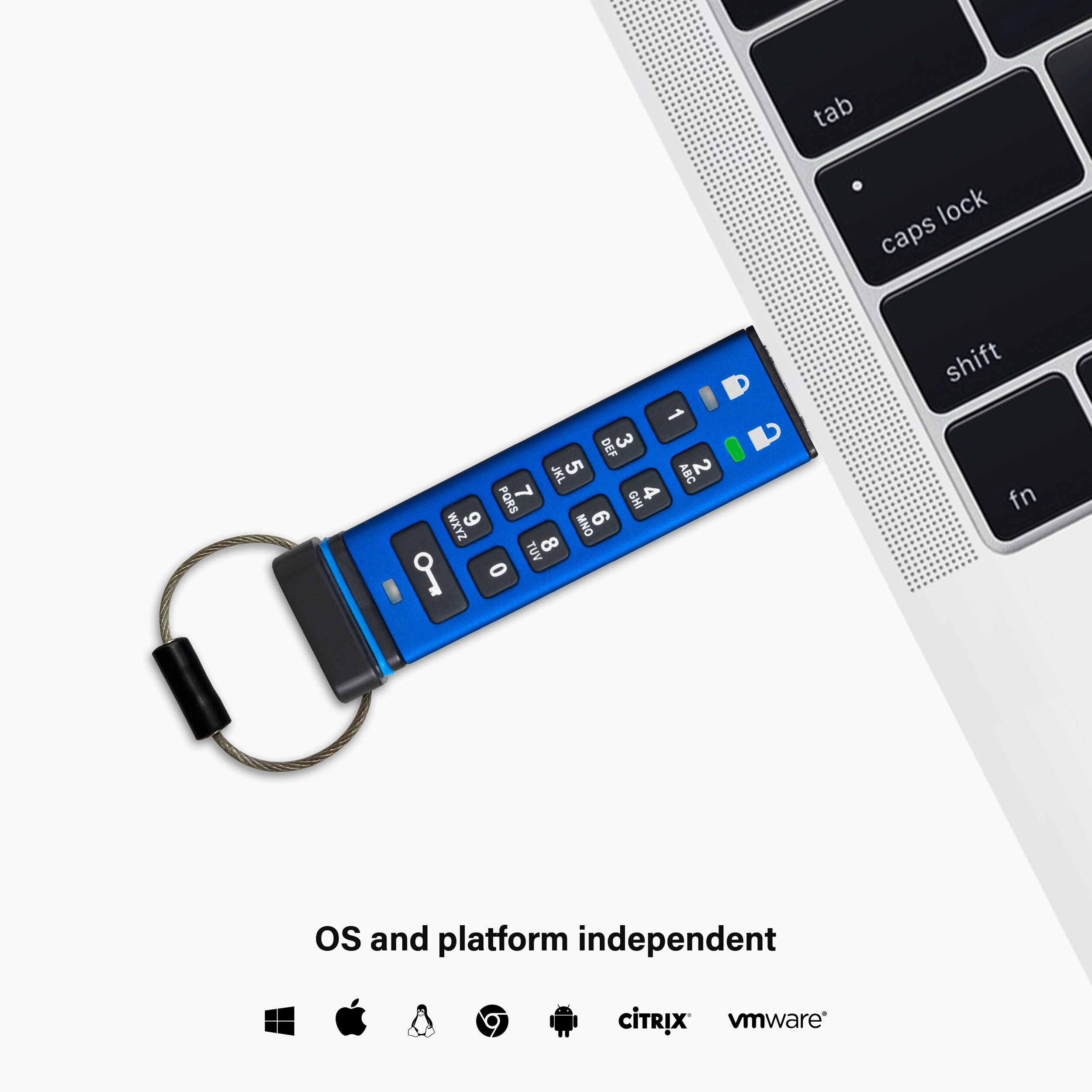 iStorage datAshur PRO 8GB secure PIN-protected USB flash drive with FIPS 140-2 Level 3 security — view 5