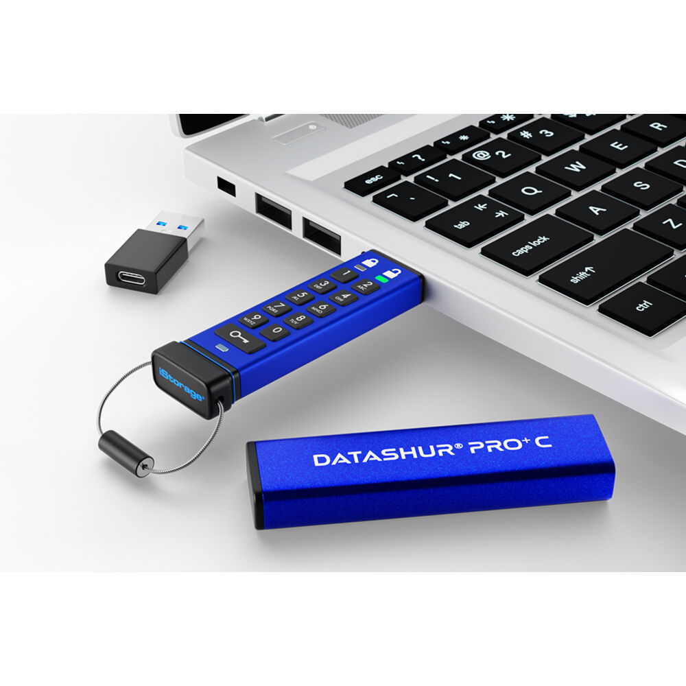 ISTORAGE DATASHUR PRO+C FIPS 140-3 LEVEL 3-SECURE PIN PROTECTED USBC FLASH DRIVE — view 6