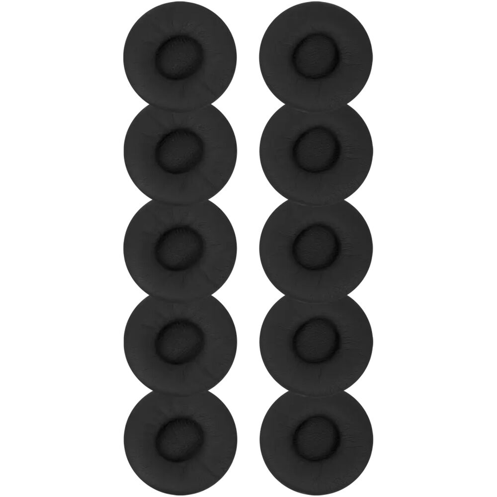 Large (5.5 Cm Diameter) Leather Ear Cushions for Jabra Pro 9400. Provide      3-5 Db More Passive Noise Cancellation Than Standard Ear Cushion. One  Pack Contains 10 Ear Cushions.