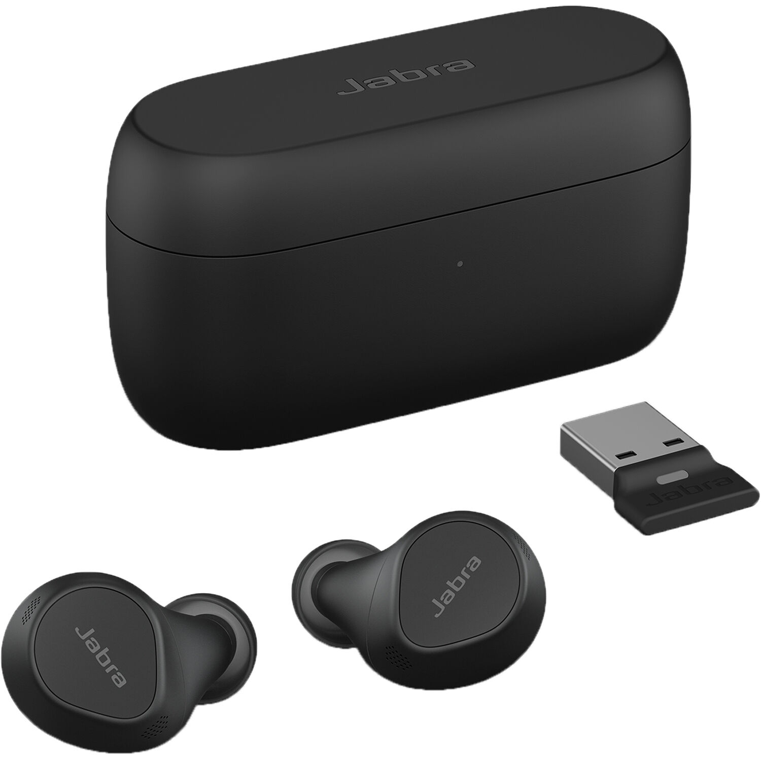 Jabra Evolve2 Buds USB-A MS wireless earbuds with USB-A adapter and boom microphone — view 10