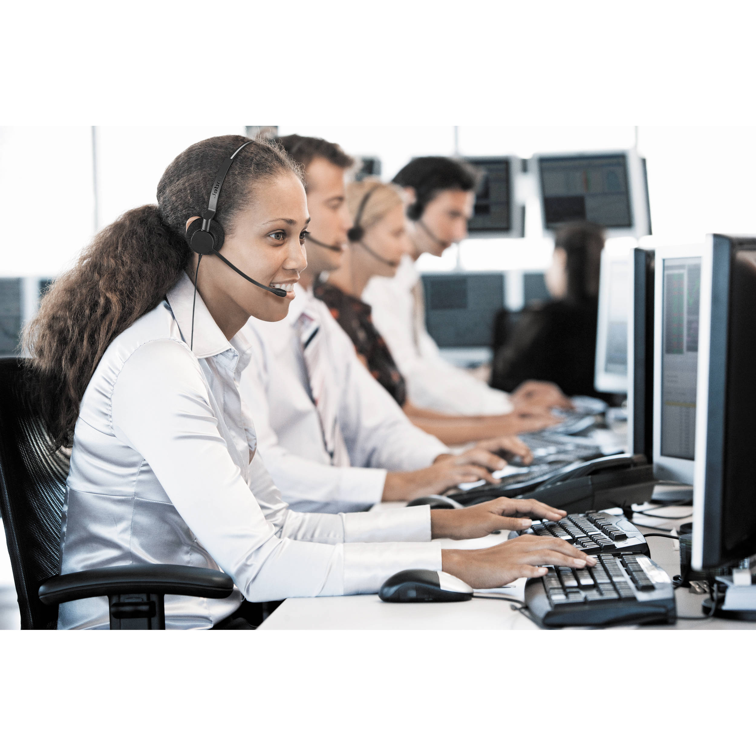 Jabra BIZ 2300 USB UC Duo Noise Canceling Headset with HD voice/wideband       speaker performance — view 5
