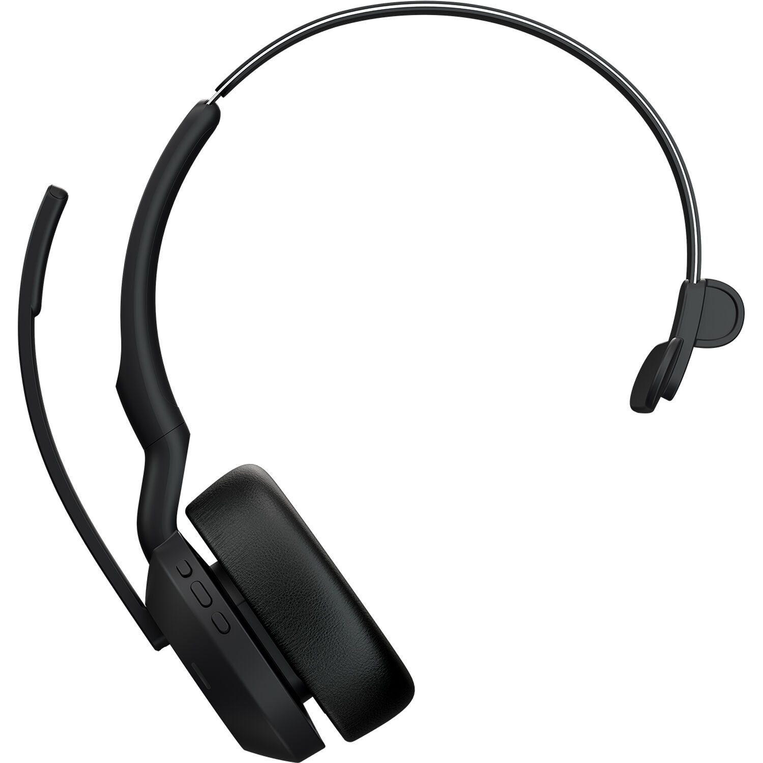Jabra Evolve2 55 mono wireless headset with Link380a USB-A adapter — view 2