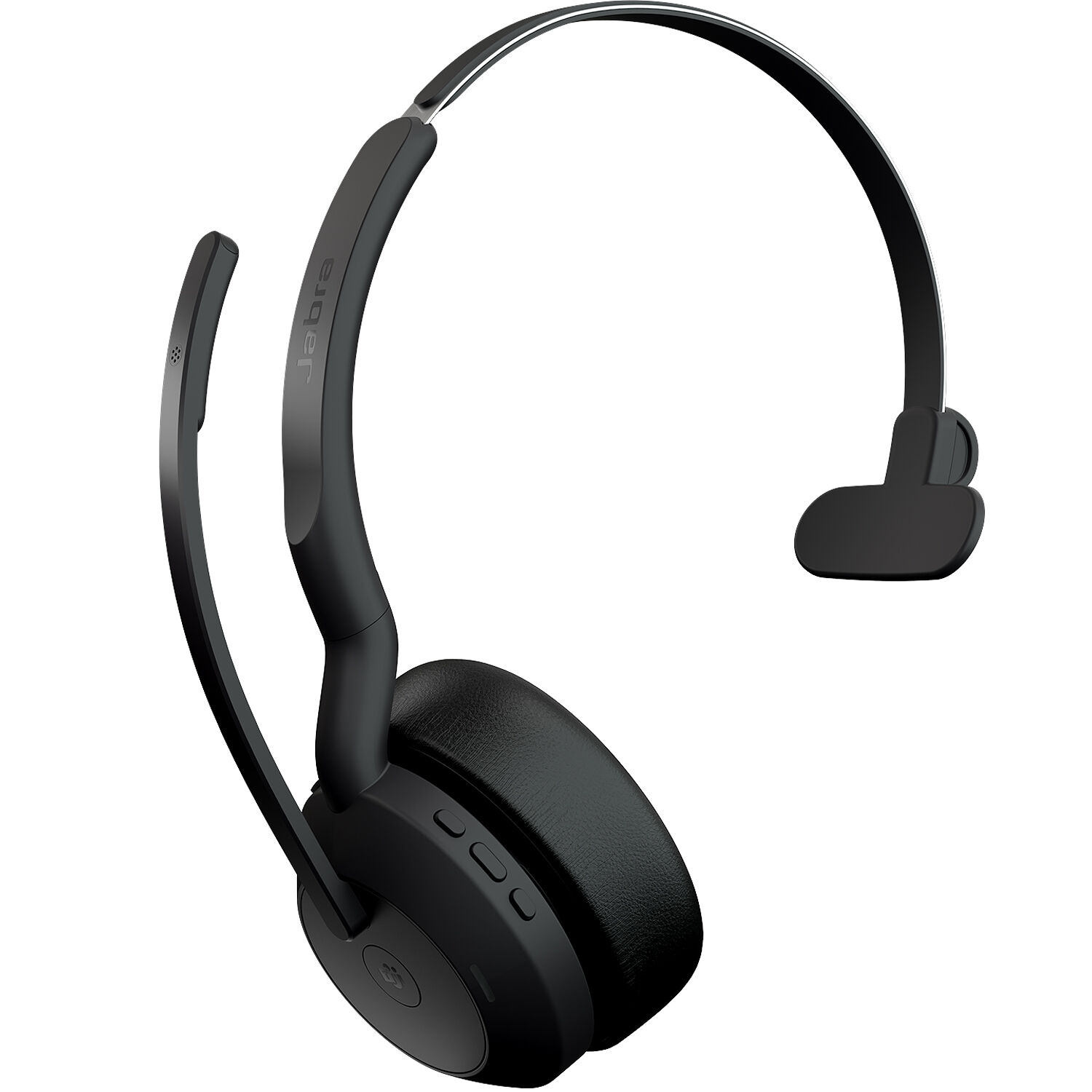 Jabra Evolve2 55 mono wireless headset with Link380a USB-A adapter — view 3