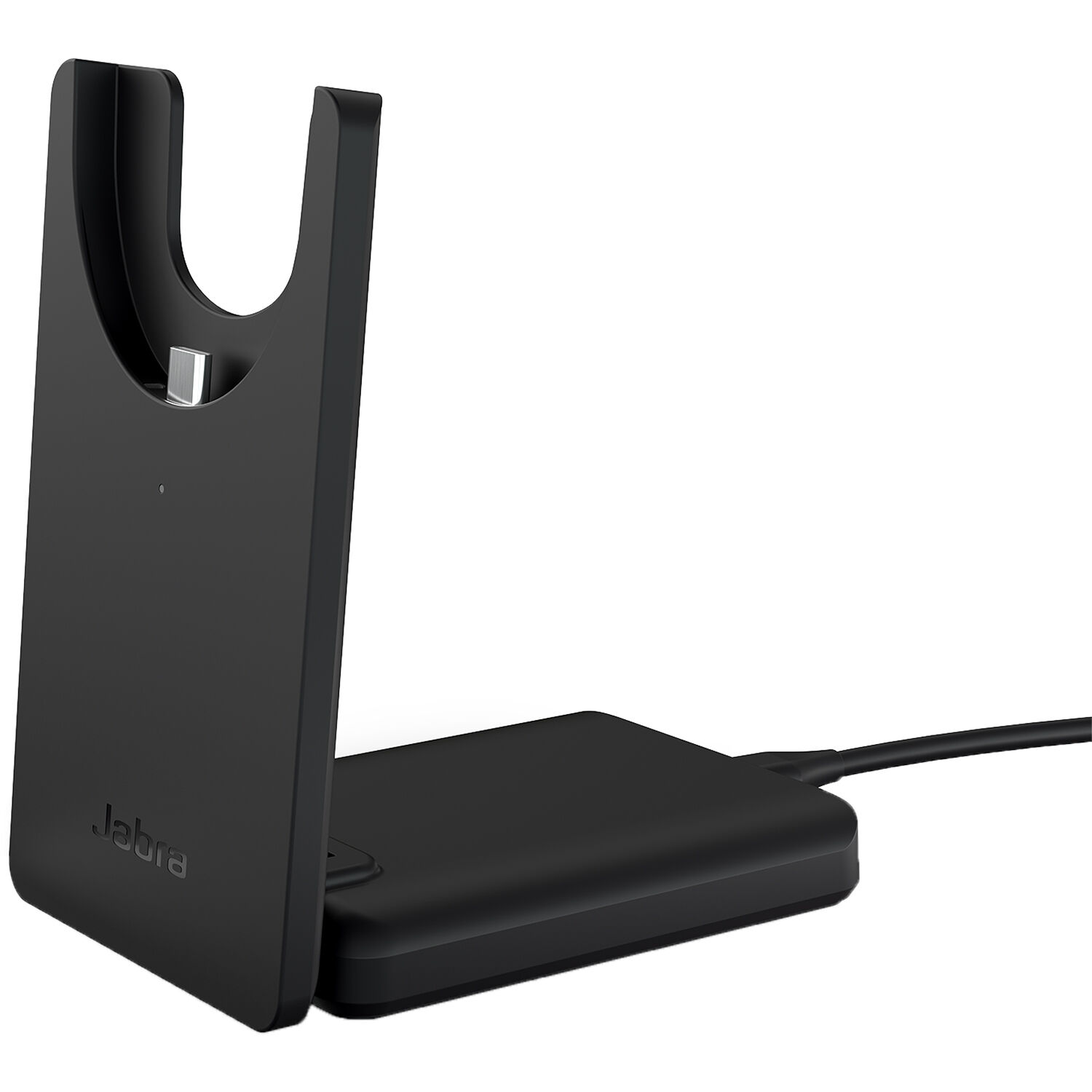 Jabra Evolve2 55 wireless UC stereo headset with Link380c USB-C adapter and stand — view 7