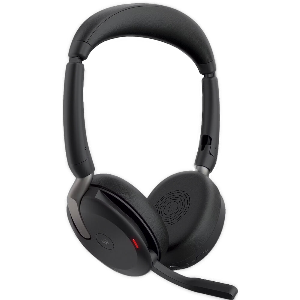 Jabra Evolve2 65 Flex Link380c wireless UC stereo headset with foldable design and USB-C adapter — view 2