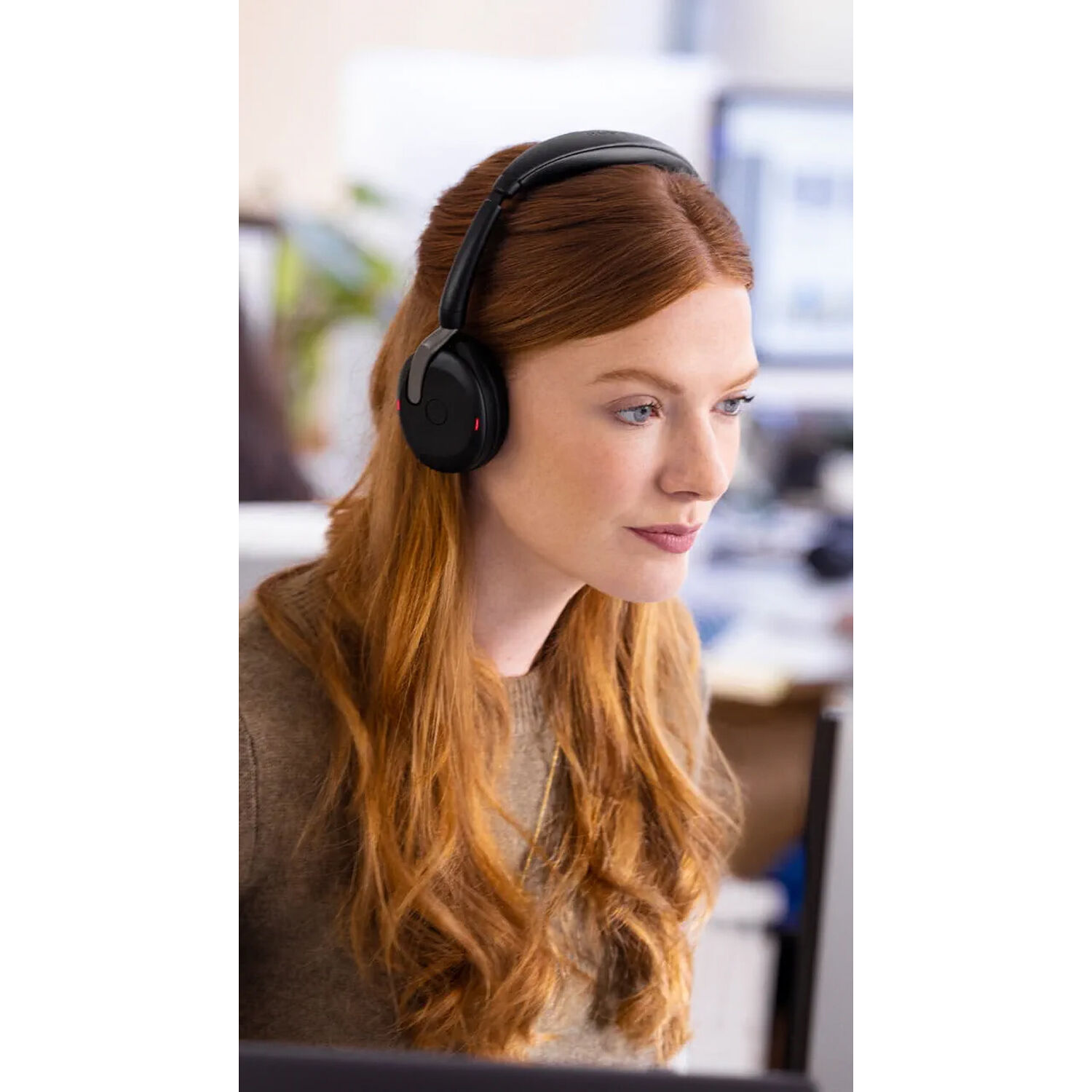 Jabra Evolve2 65 Flex Link380c wireless UC stereo headset with foldable design and USB-C adapter — view 6
