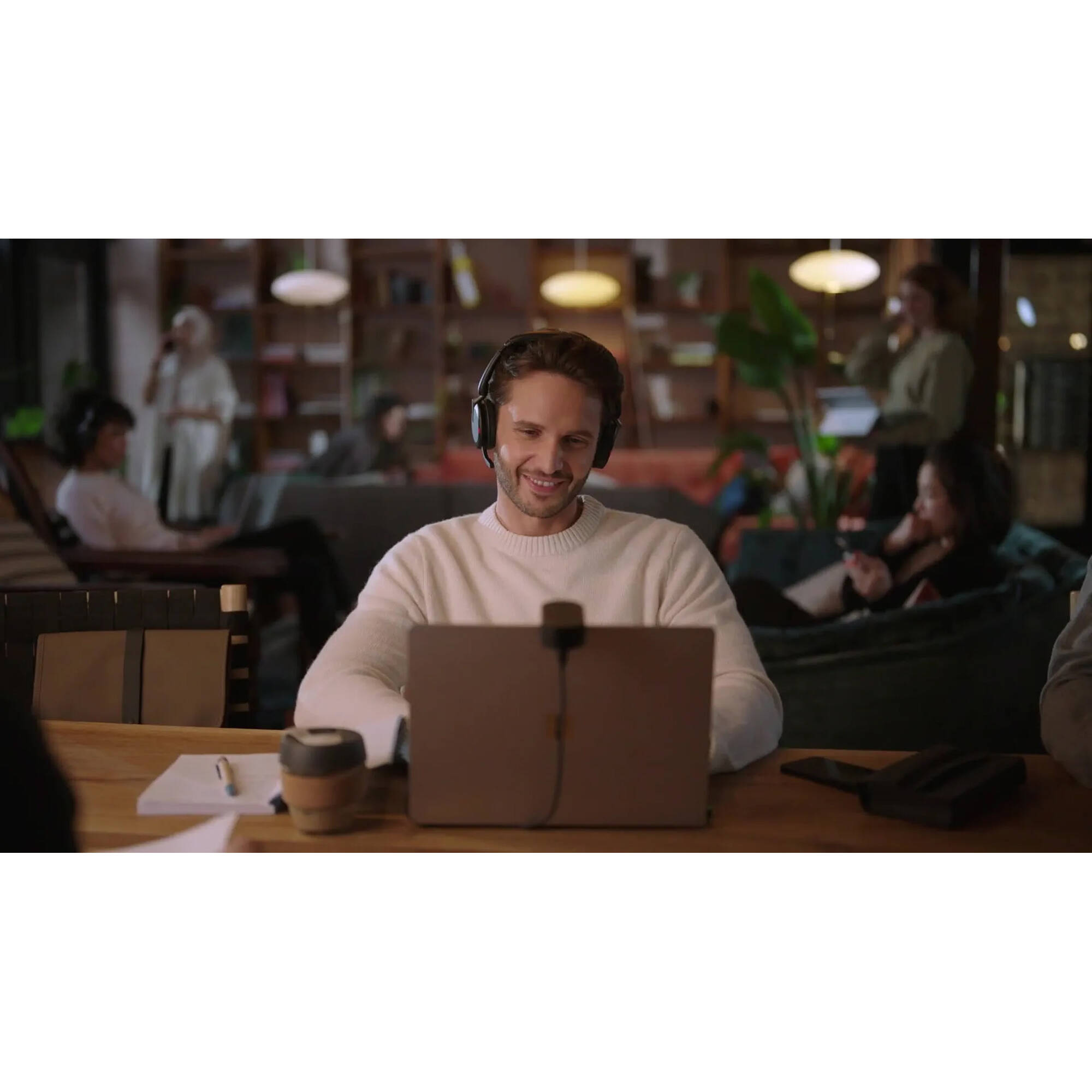 Jabra Evolve2 65 Flex Link380c wireless UC stereo headset with foldable design and USB-C adapter — view 7