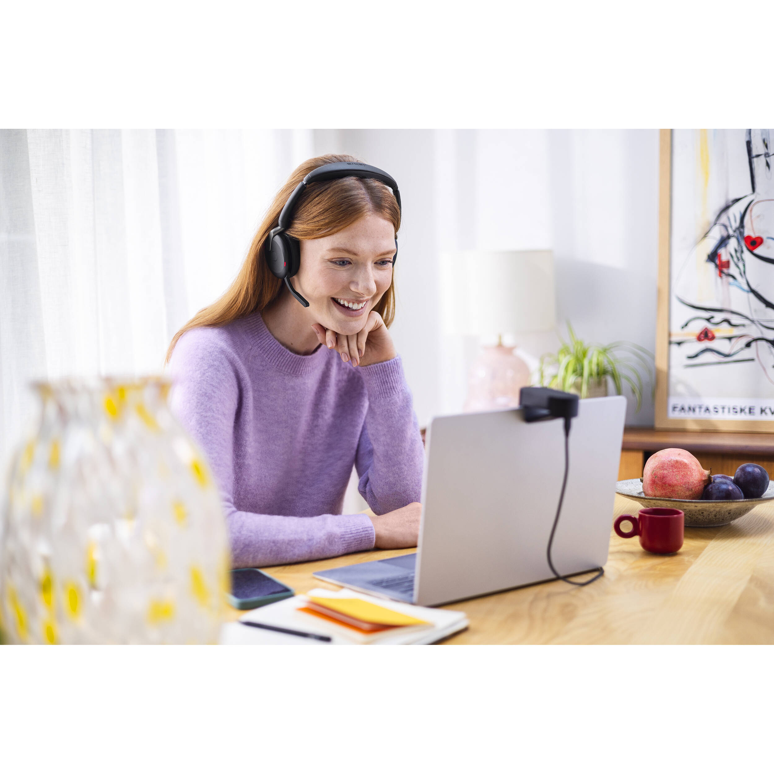 Jabra Evolve2 65 Flex UC stereo wireless headset with foldable over-the-head design — view 10