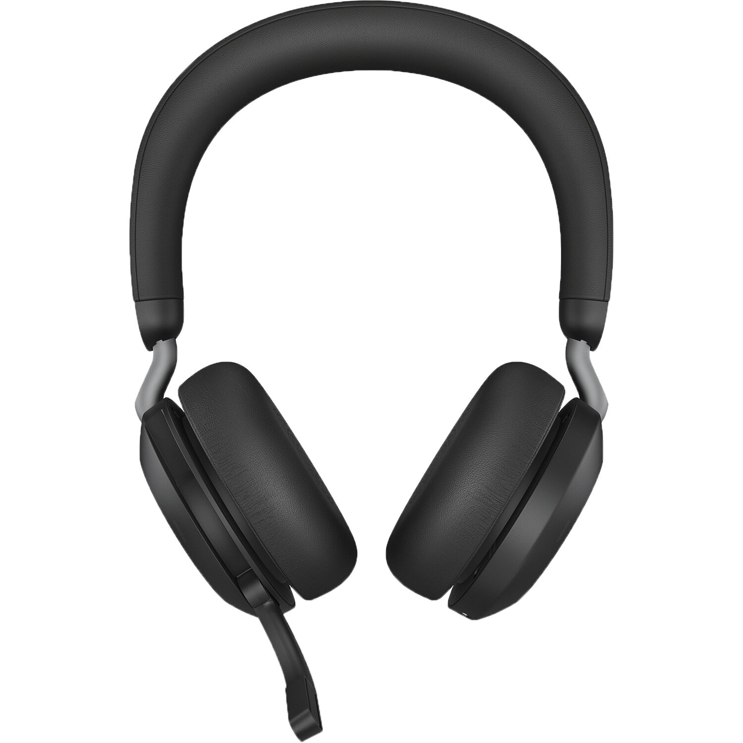 Jabra Evolve2 75 USB-A MS Stereo headset in black with desk stand — view 3