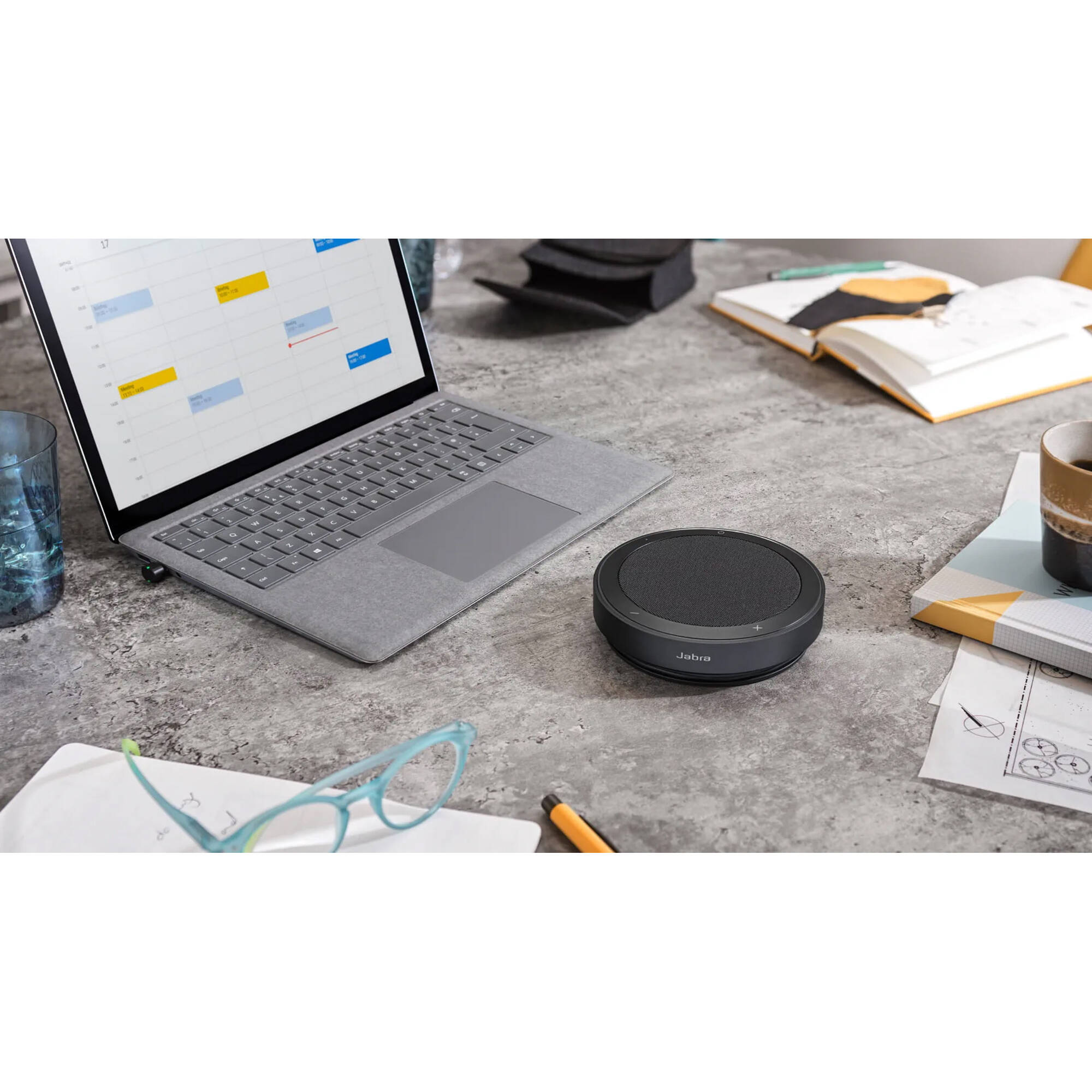 Jabra Speak2 75 MS Teams dark grey speakerphone with USB and Bluetooth connectivity — view 4