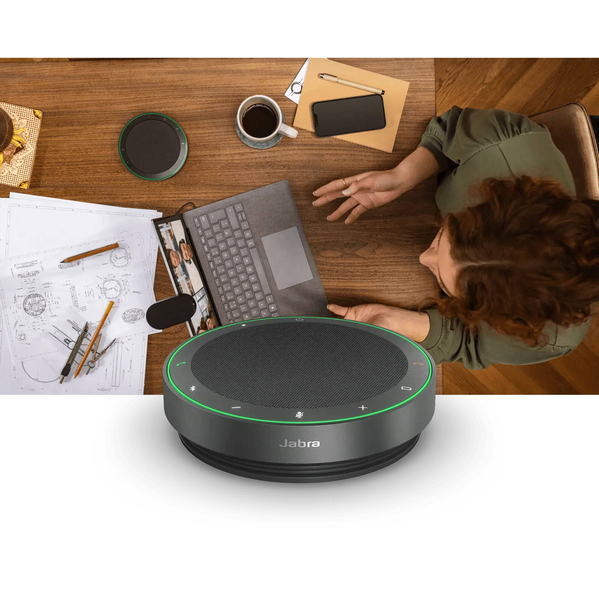 Jabra Speak2 75 MS Teams dark grey speakerphone with USB and Bluetooth connectivity — view 5