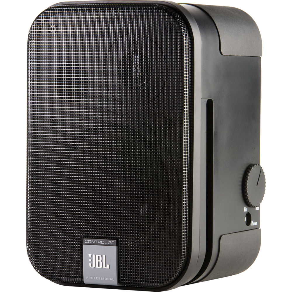 JBL Control 2P powered desktop stereo speaker system with master and passive speaker — view 2