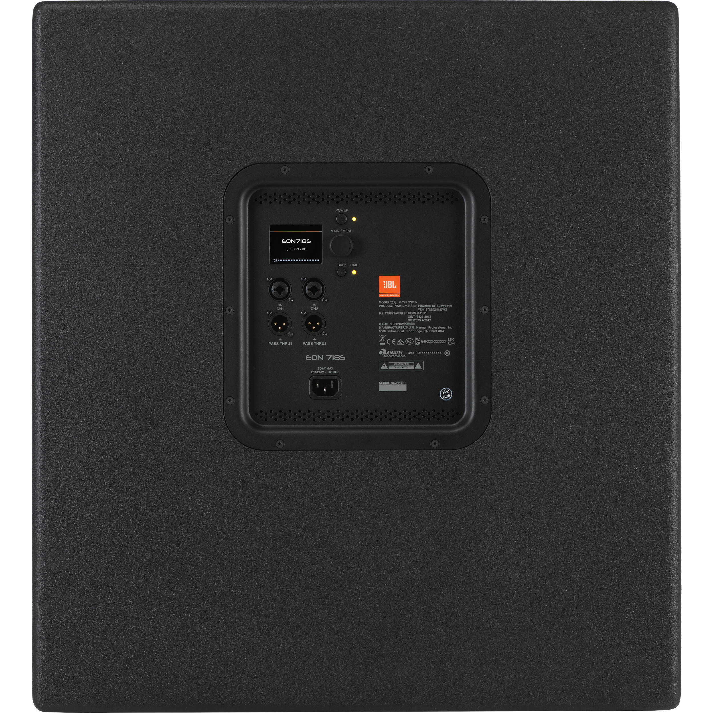 JBL EON718S 18-inch powered subwoofer for pro audio bass reinforcement — view 5
