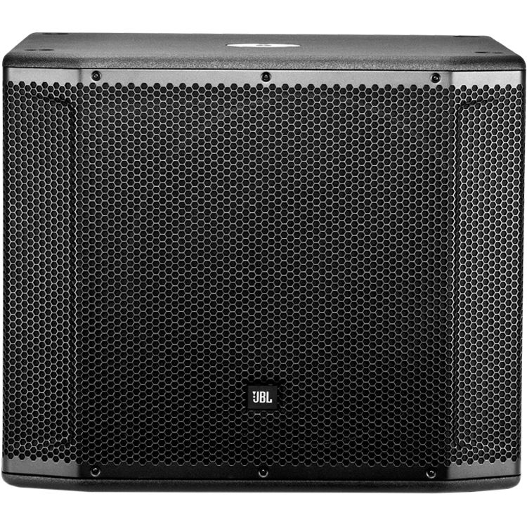 JBL SRX818S passive 18-inch subwoofer system in transparent black for touring and installed audio — view 3