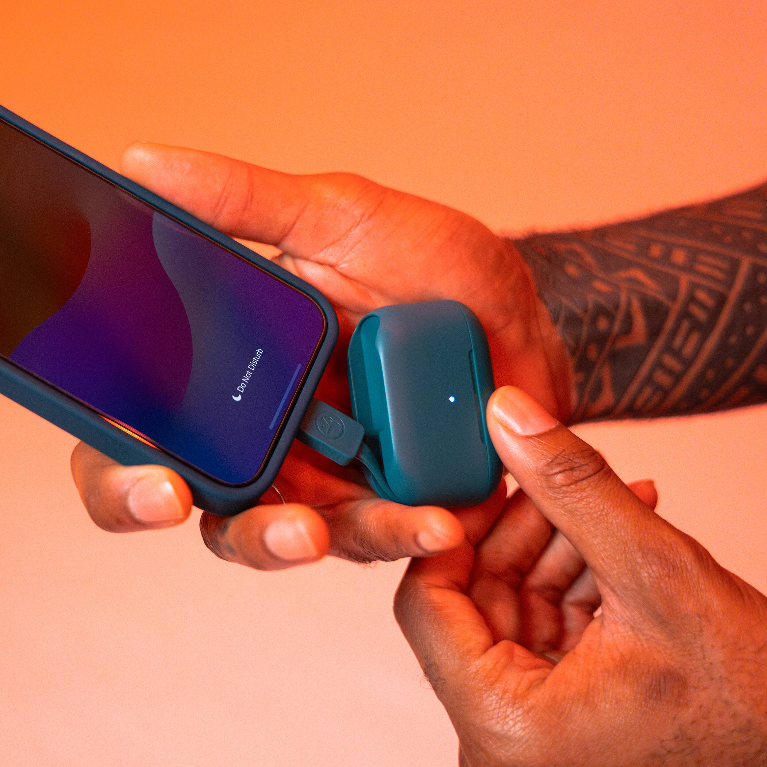 JLAB Go Air Pop true wireless earbuds with compact charging case — view 8