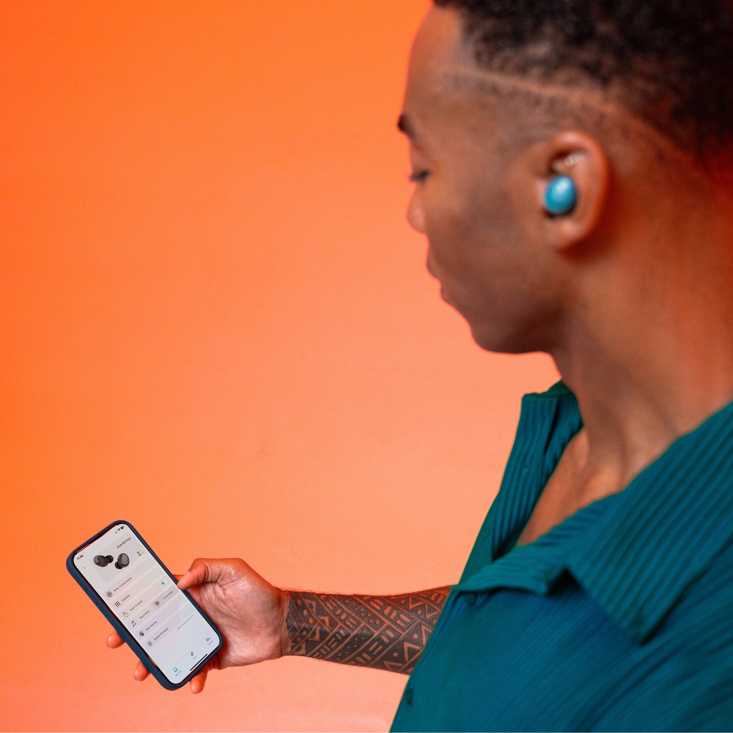 JLAB Go Air Pop true wireless earbuds with compact charging case — view 9