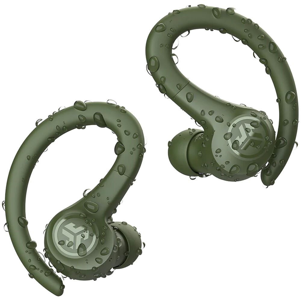 JLab Go Air Sport true wireless earbuds in green for active listening — view 5
