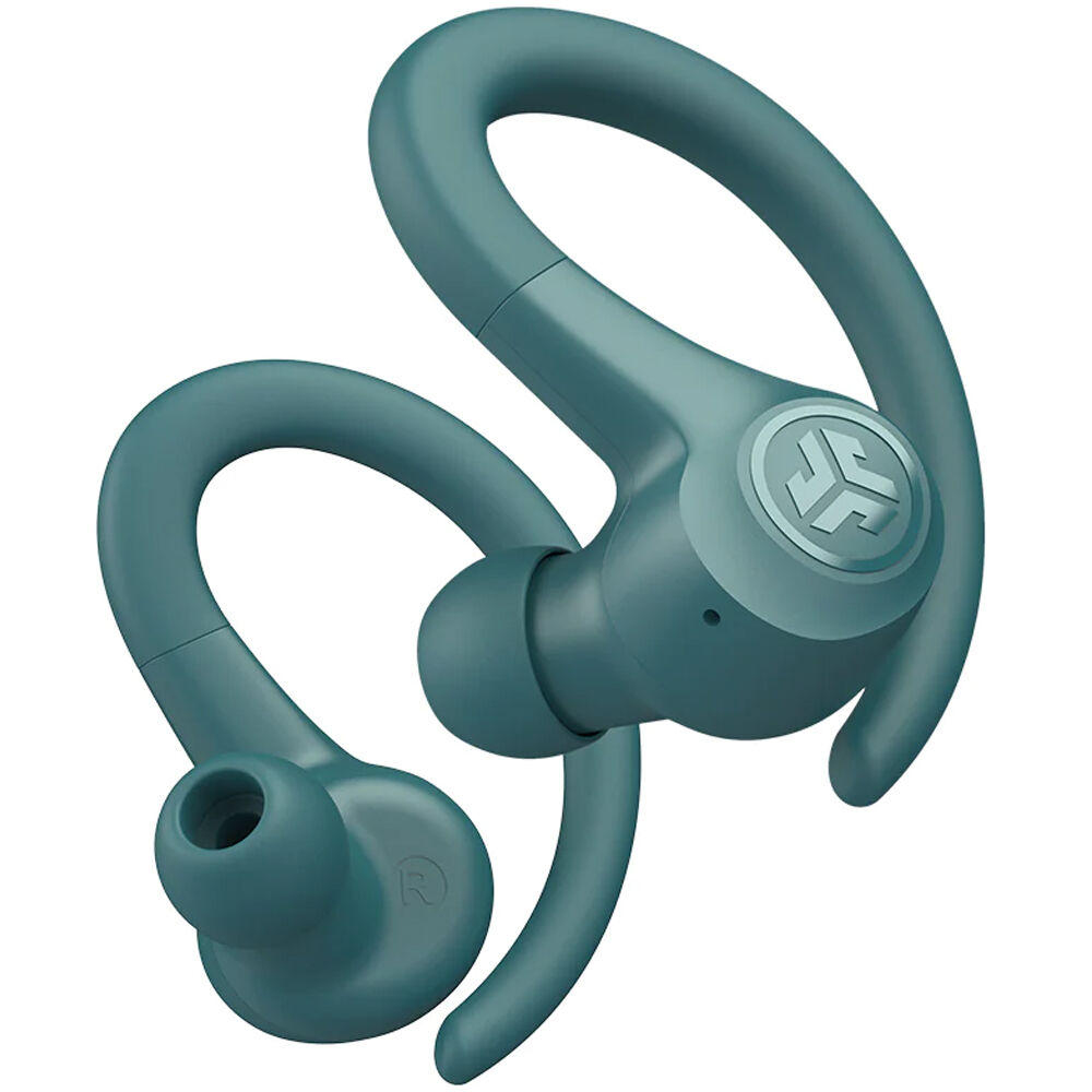 JLab GO Air Sport true wireless earbuds in teal, compact in-ear sport design — view 4