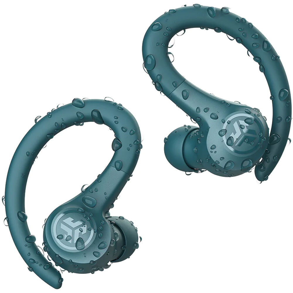 JLab GO Air Sport true wireless earbuds in teal, compact in-ear sport design — view 5