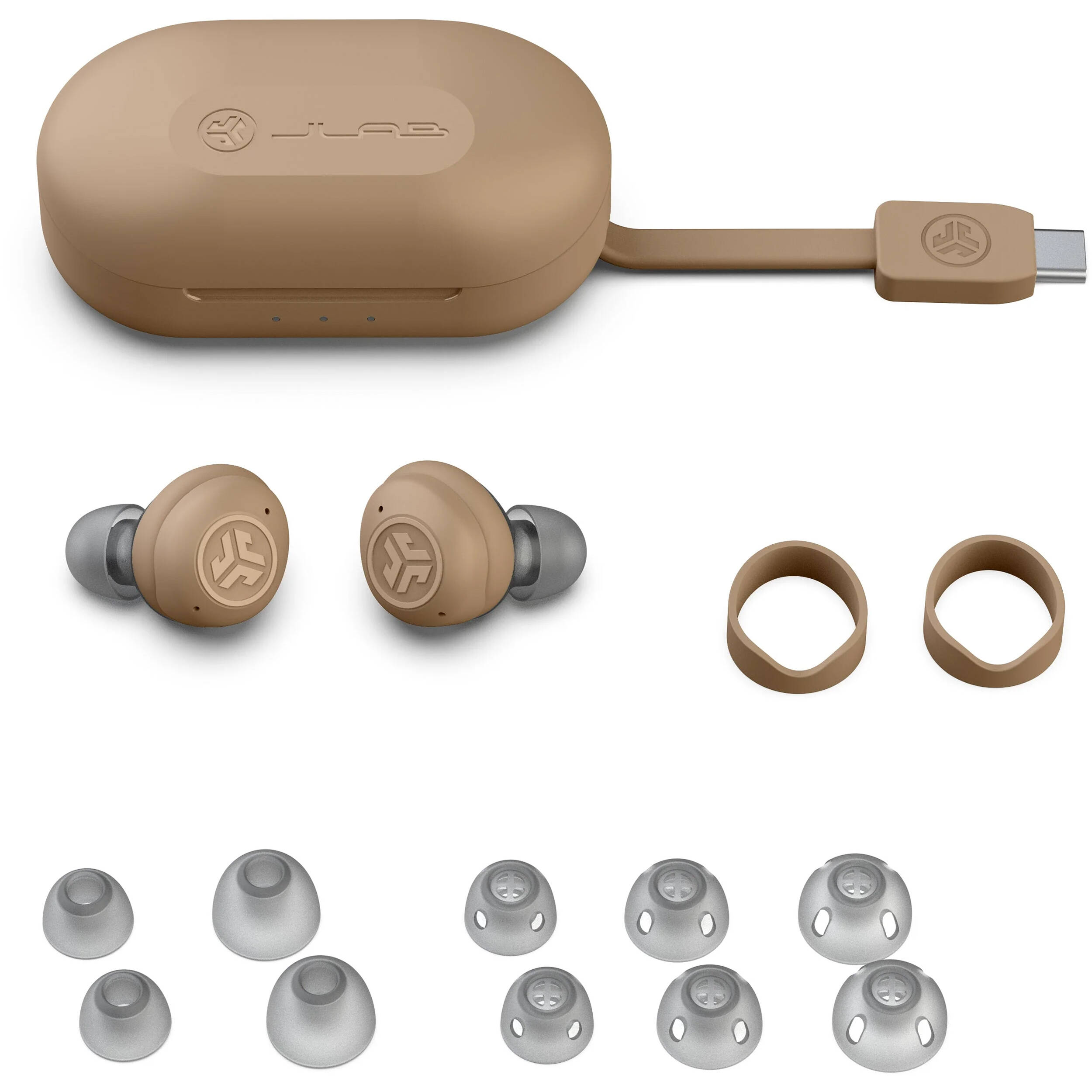 Beige JLab Audio HEAR OTC hearing aid and earbud for discreet personal listening — view 4