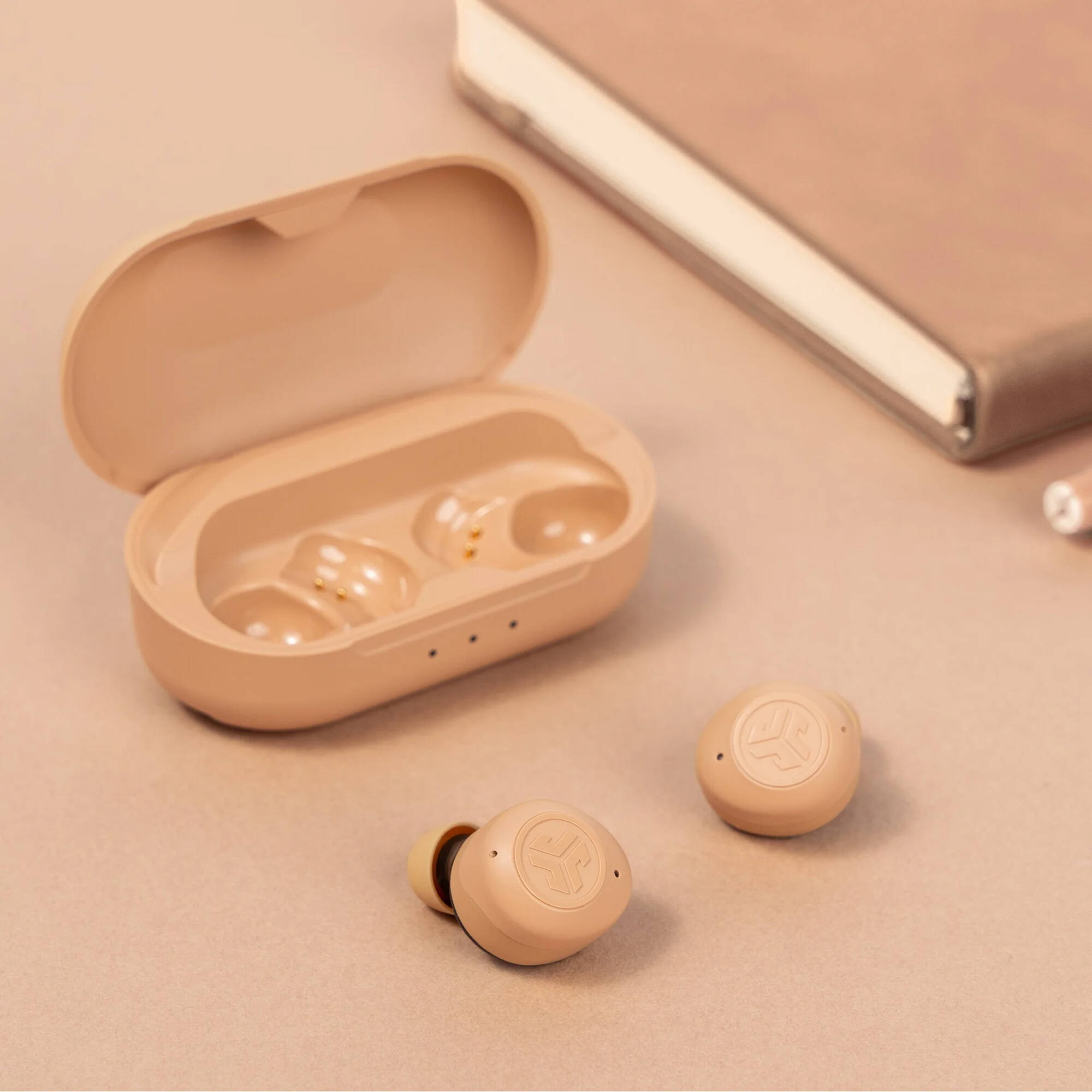 Beige JLab Audio HEAR OTC hearing aid and earbud for discreet personal listening — view 6
