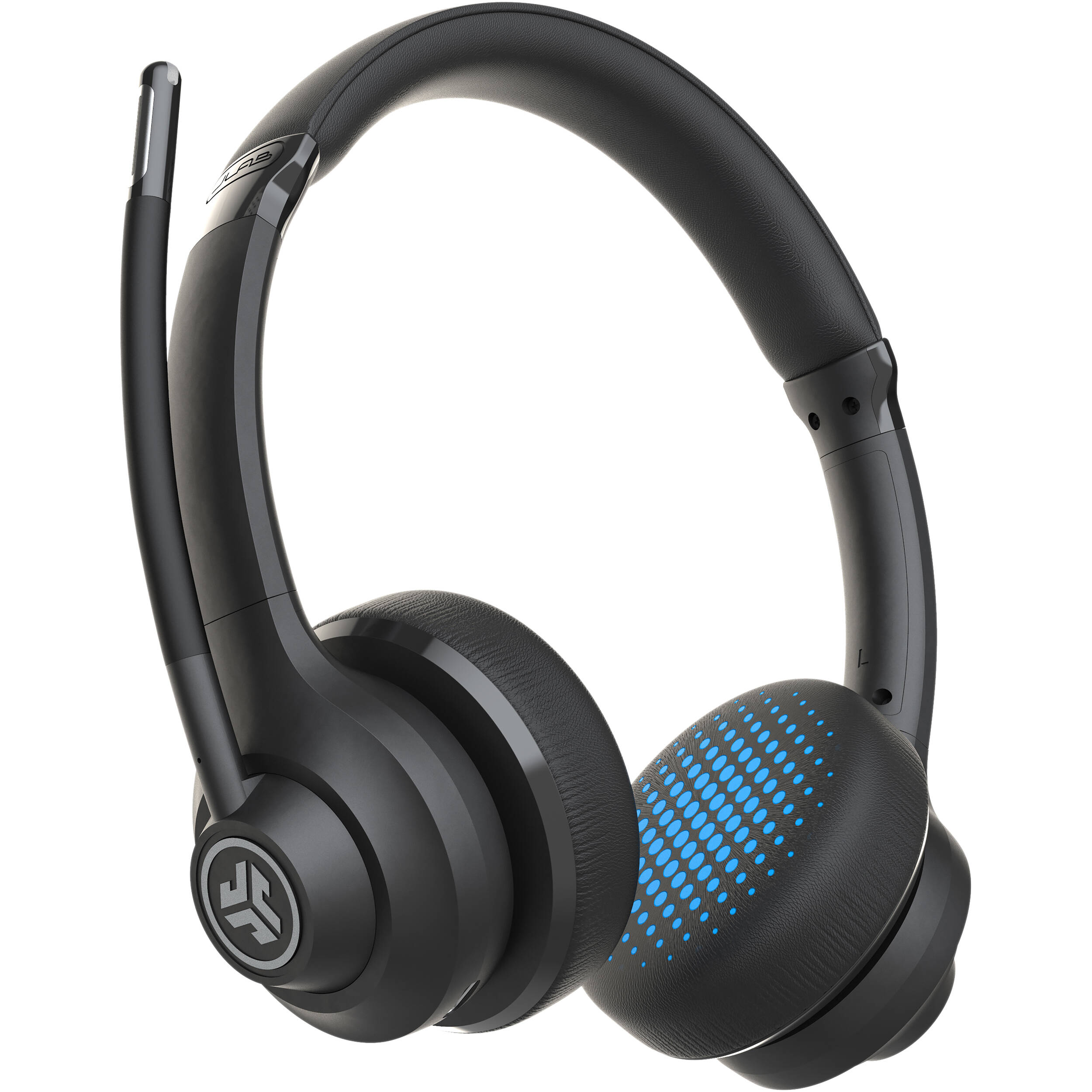 JLAB GO Work Multipoint Wireless Headset with on-ear design and boom microphone — view 3