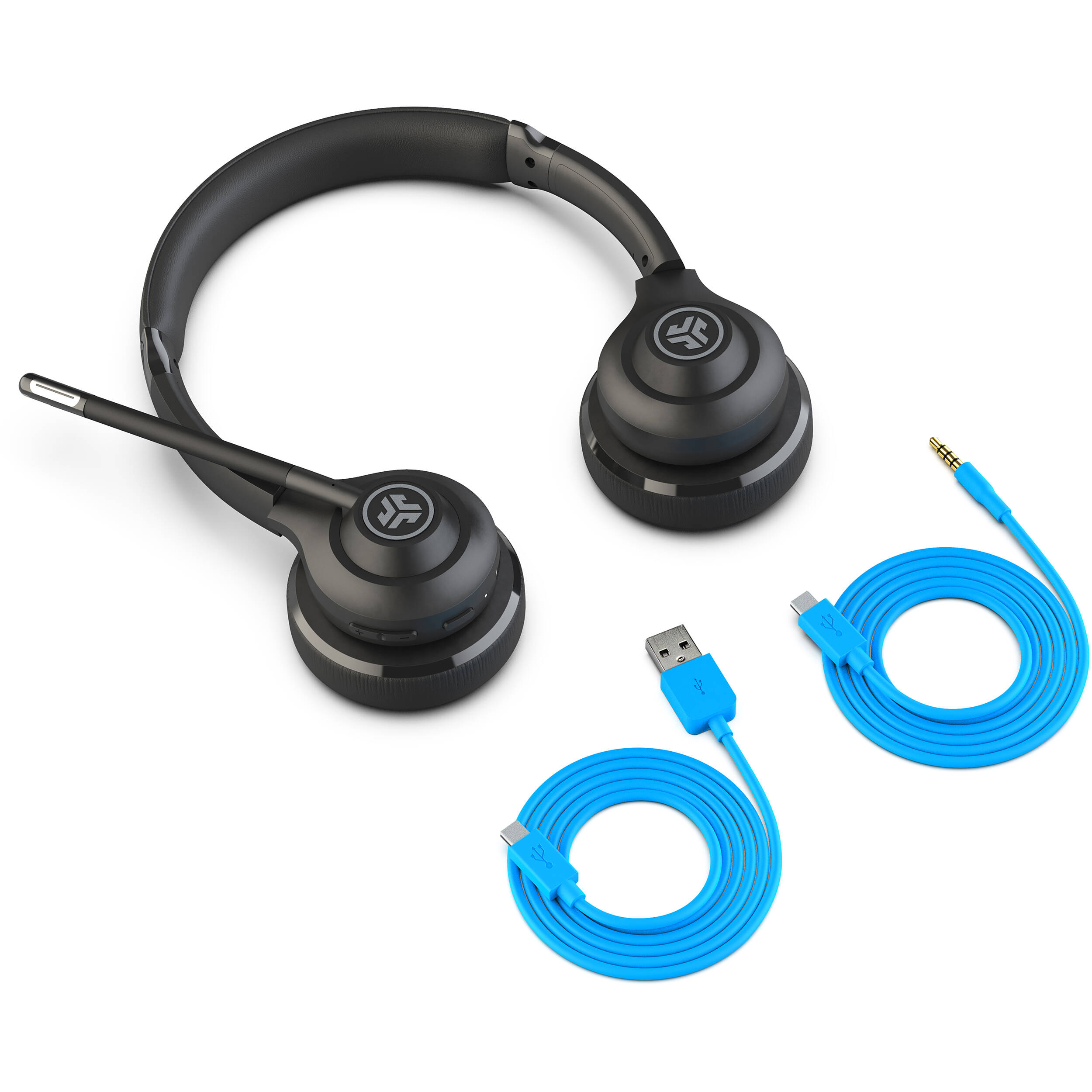 JLAB GO Work Multipoint Wireless Headset with on-ear design and boom microphone — view 5