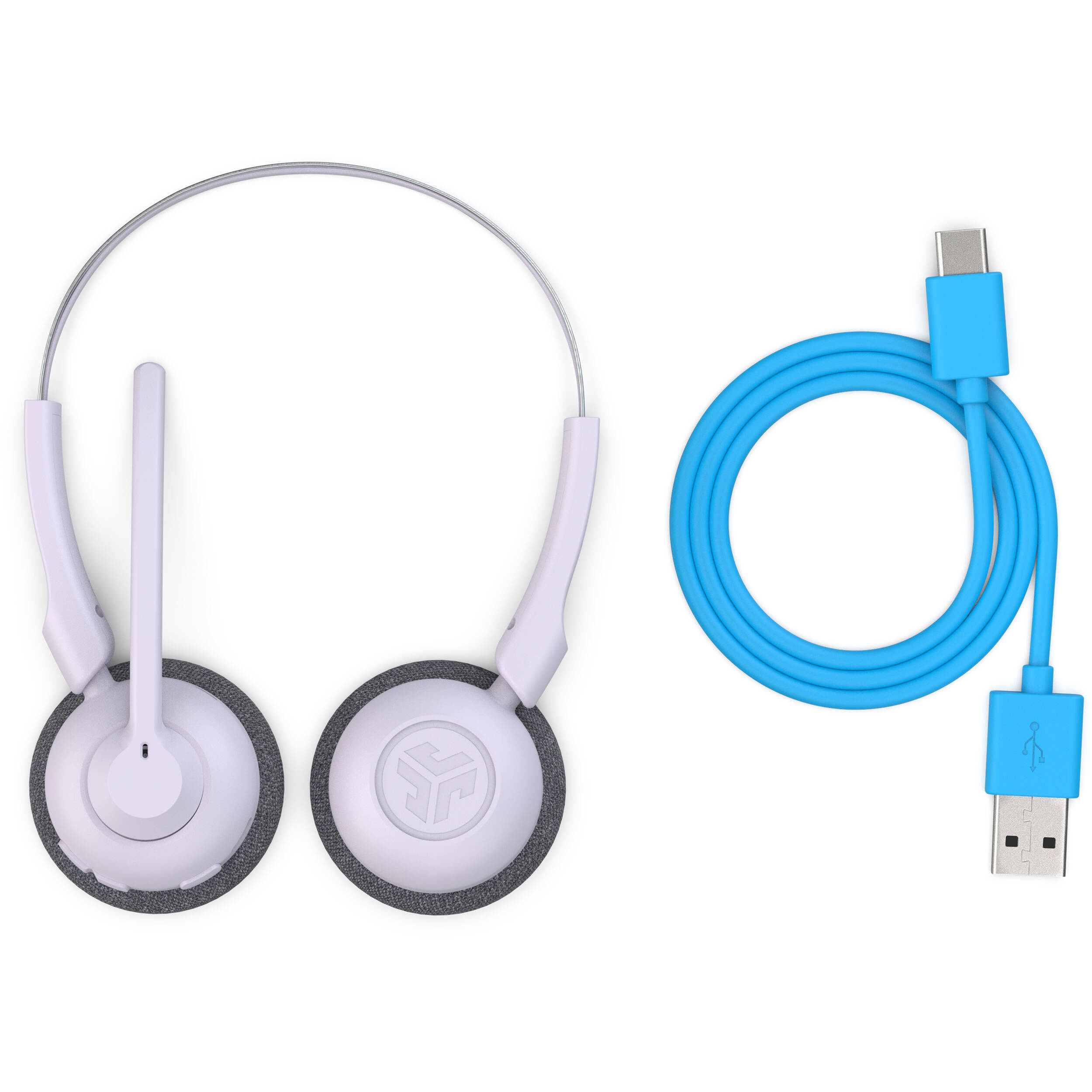 JLab GO Work Pop wireless on-ear headset in lilac for office calls — view 5