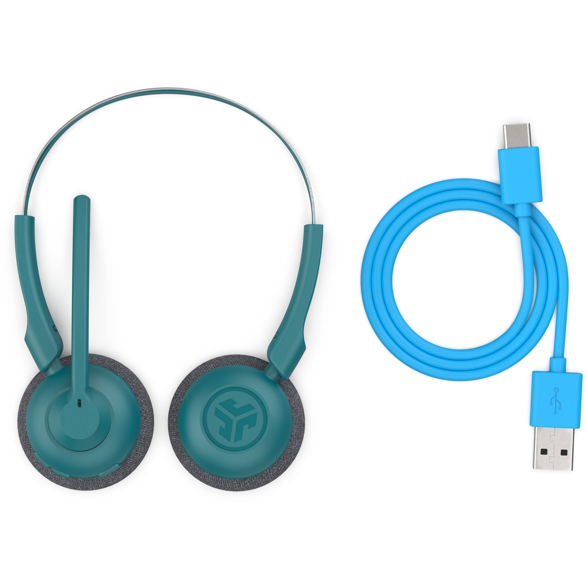 JLab Go Work Pop wireless headset in teal for business communication — view 5