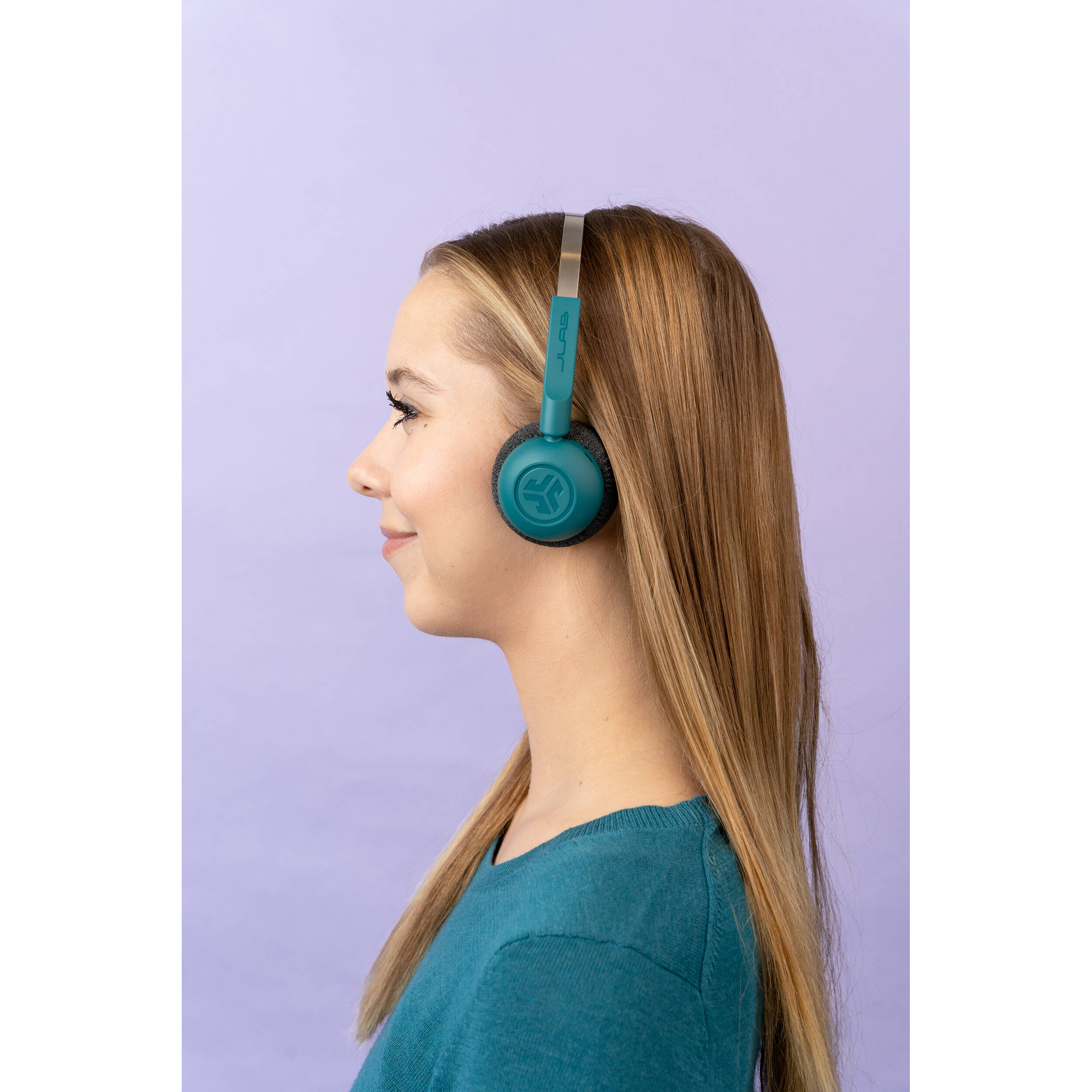 JLab Go Work Pop wireless headset in teal for business communication — view 8