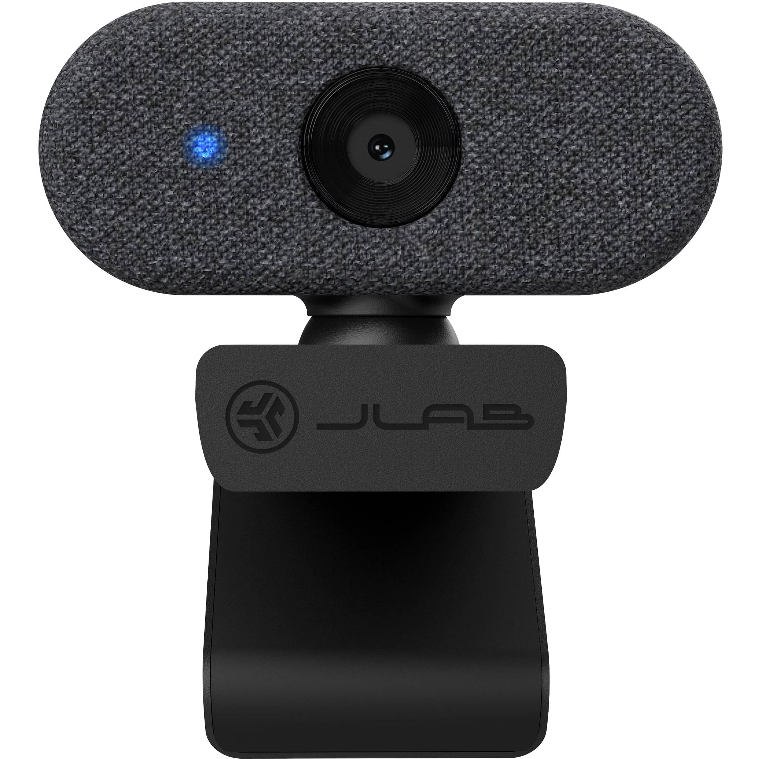 JLab GO HD Webcam in black, compact USB webcam for 1080p desktop video calls — view 2