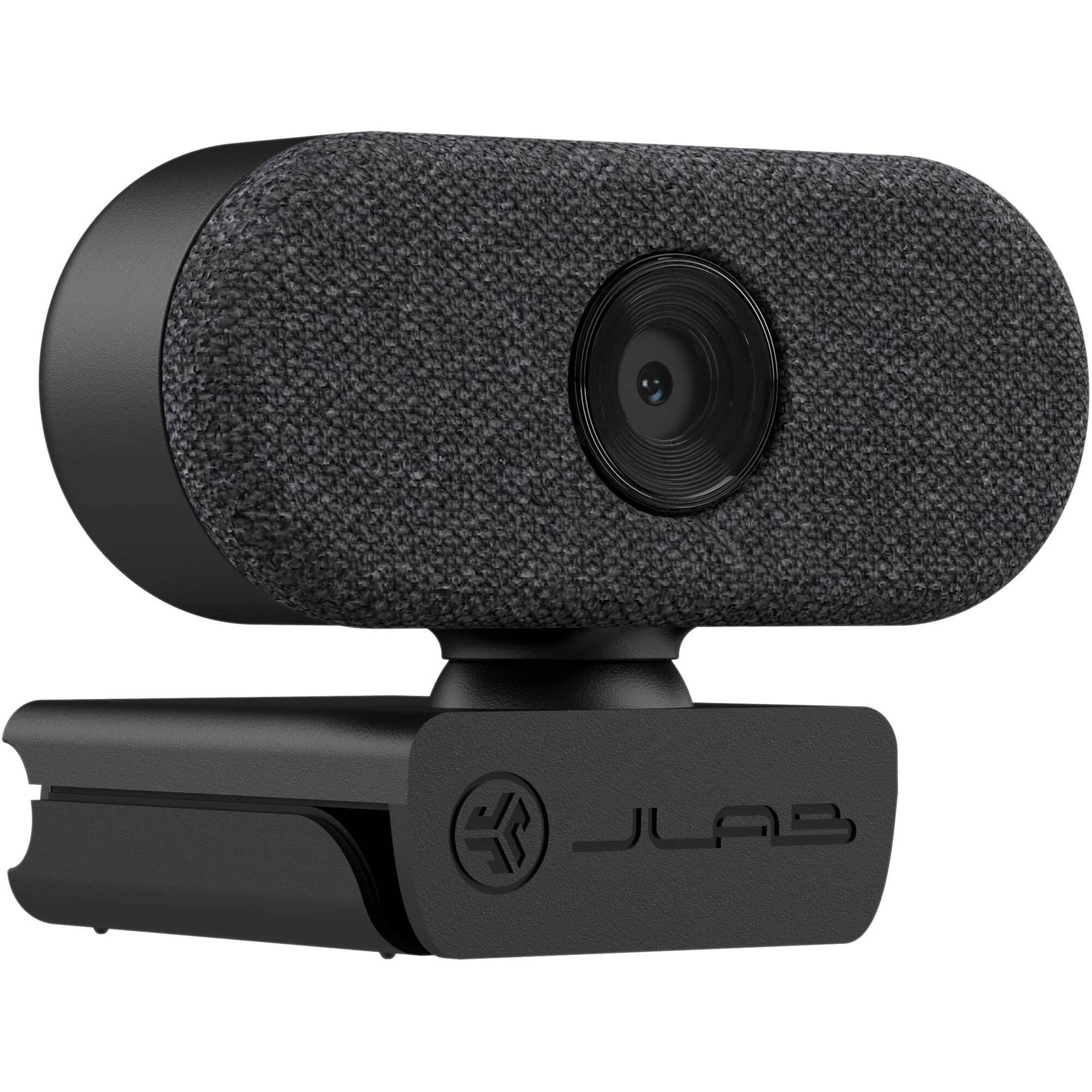 JLab GO HD Webcam in black, compact USB webcam for 1080p desktop video calls — view 3