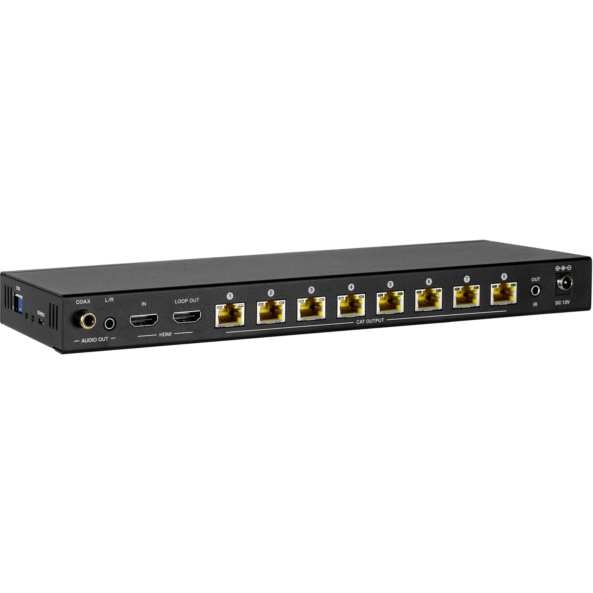 KanexPro HDMI 1x8 distribution amplifier for Cat5e/6 outputs with PoC and 60 m reach — view 3