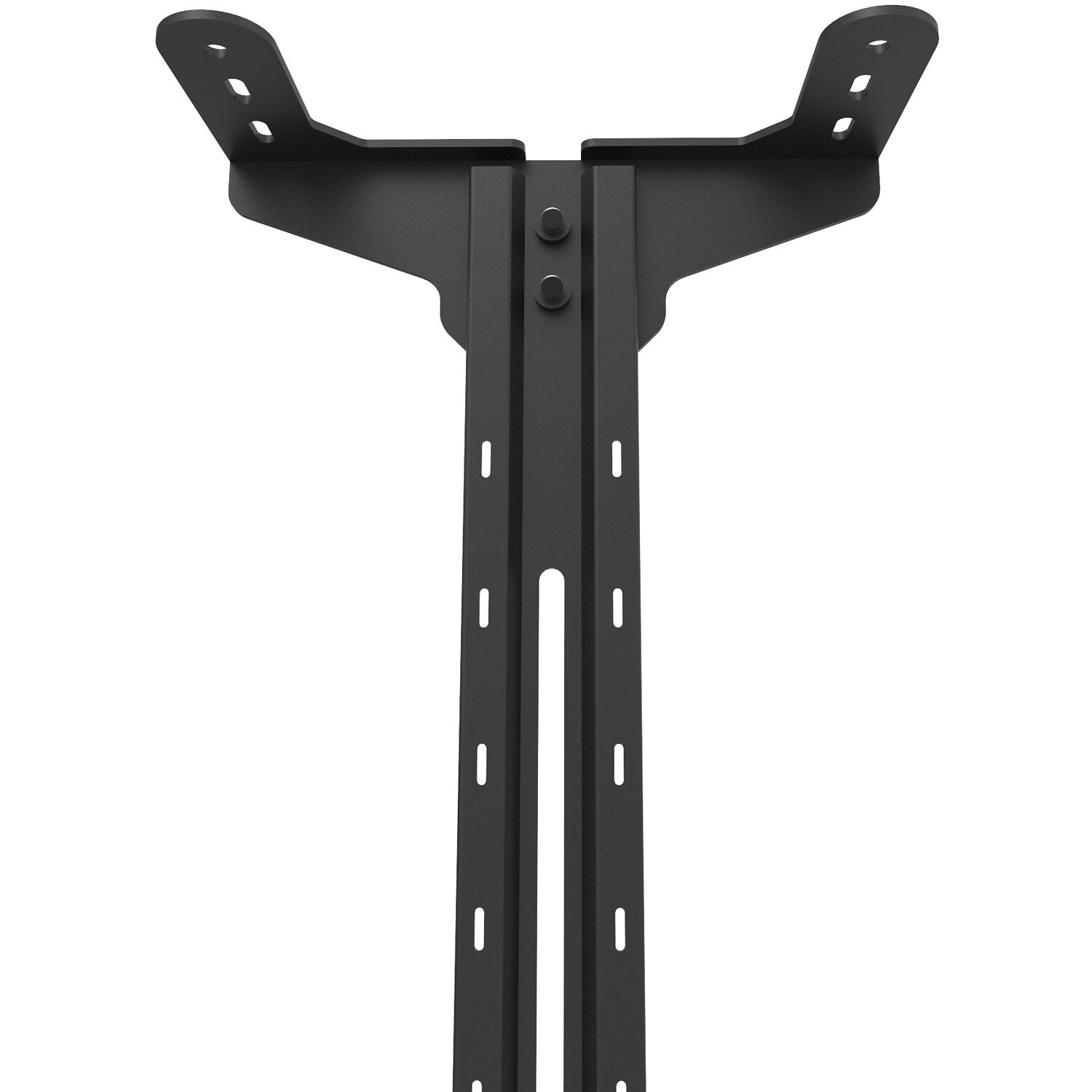 White rolling AV cart for Logitech Rally Bar and Rally Bar Mini with device tray and cable management — view 5